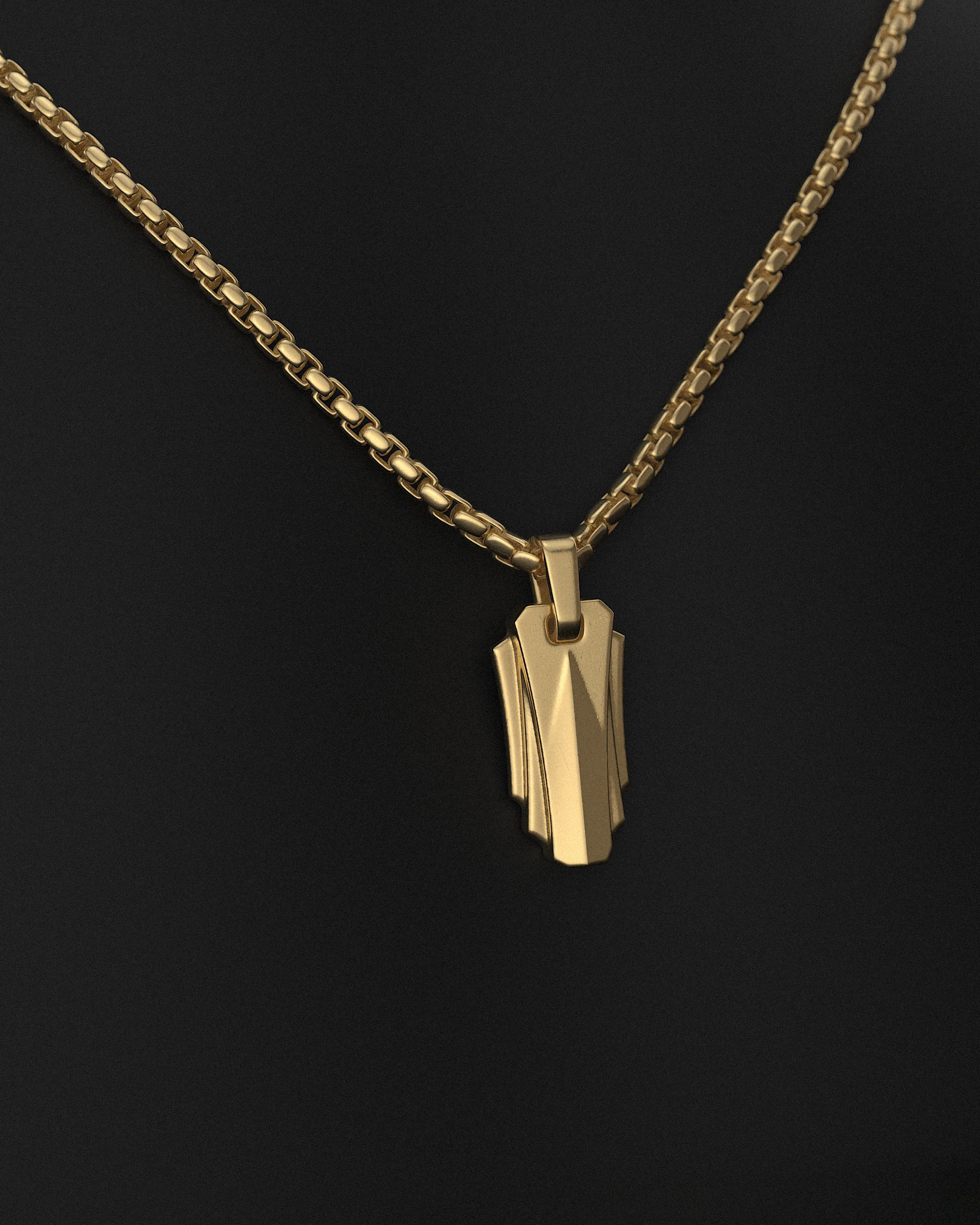 Arch Pendant + Round Box Chain - Image 3