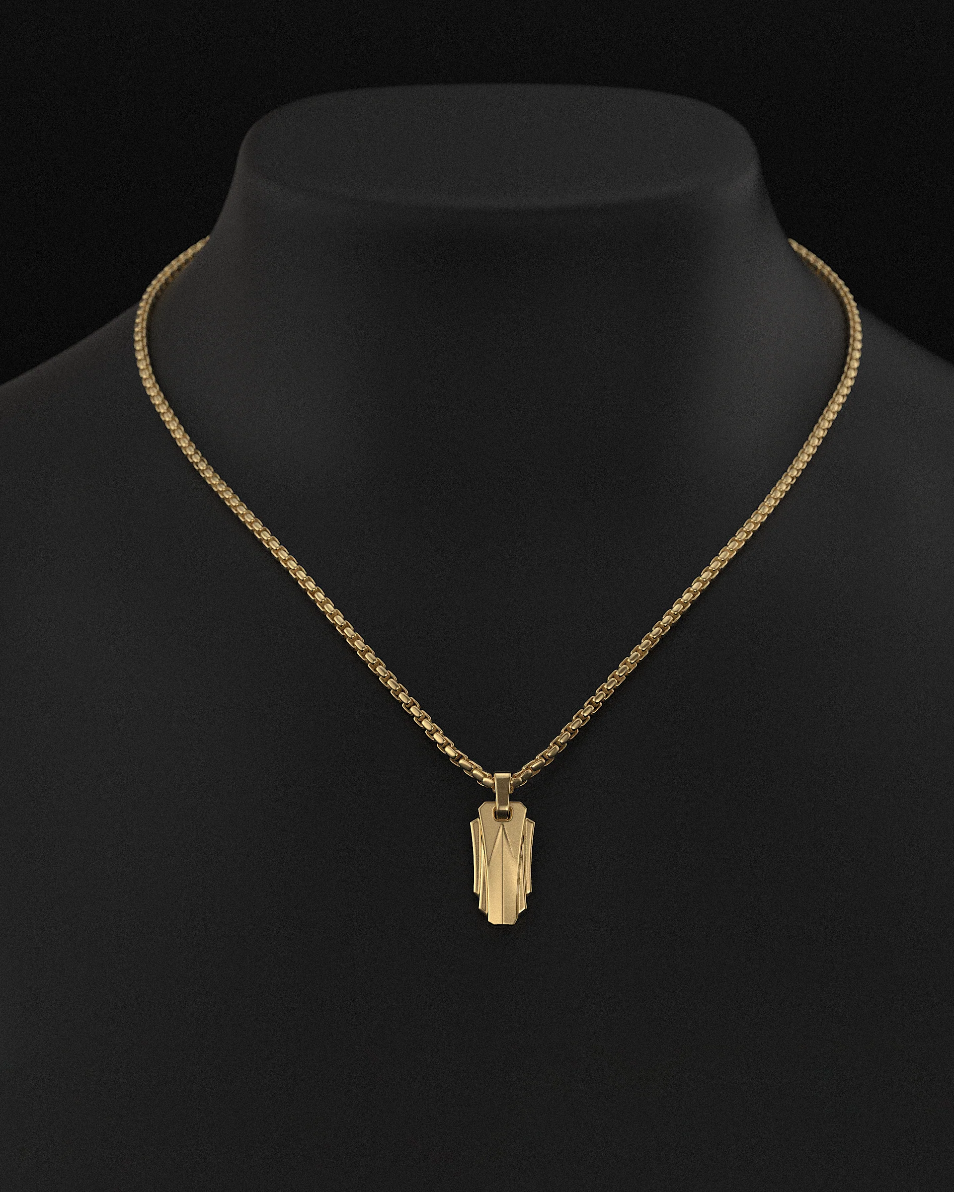 Arch Pendant + Round Box Chain - Image 4
