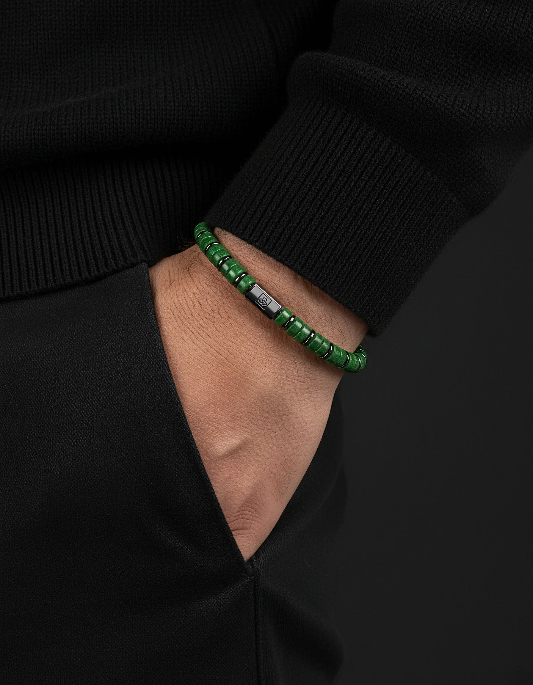 Emerald Jade Bracelet 6mm | Spacer #2 - Image 16