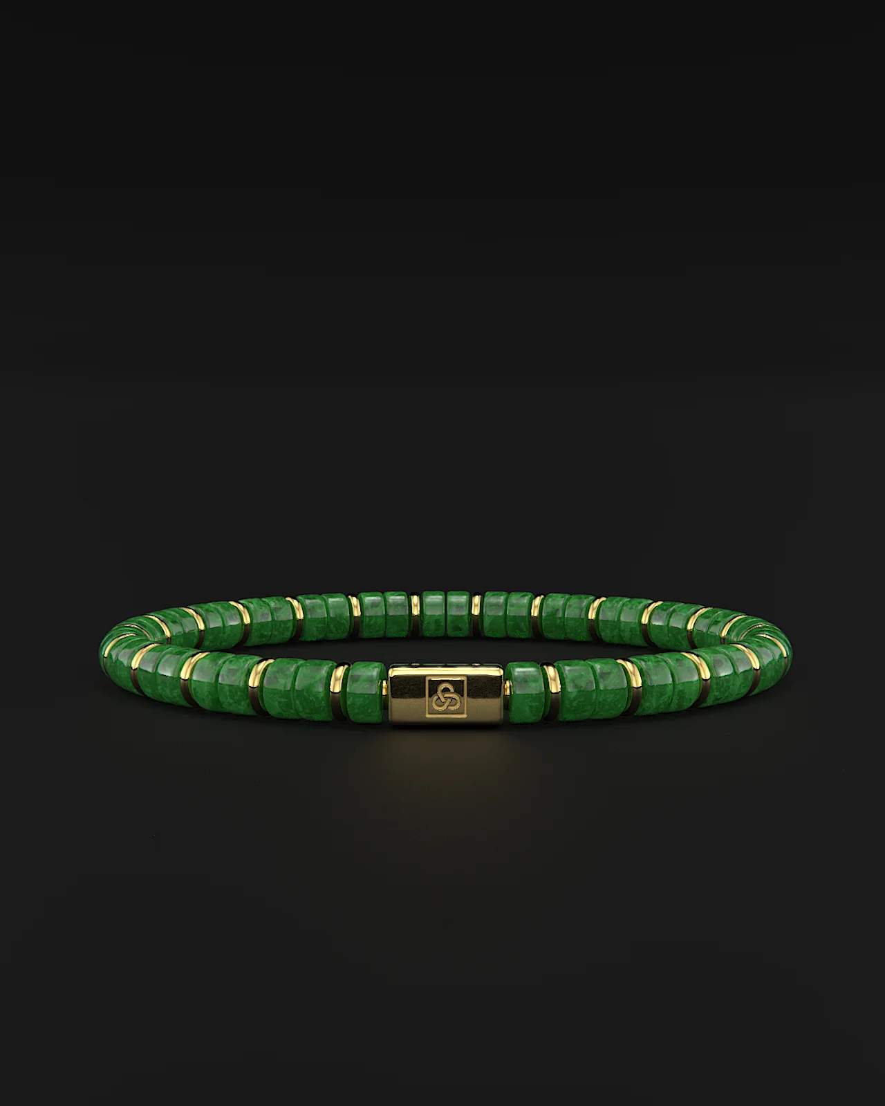 Emerald Jade Bracelet 6mm | Spacer #2 - Image 3