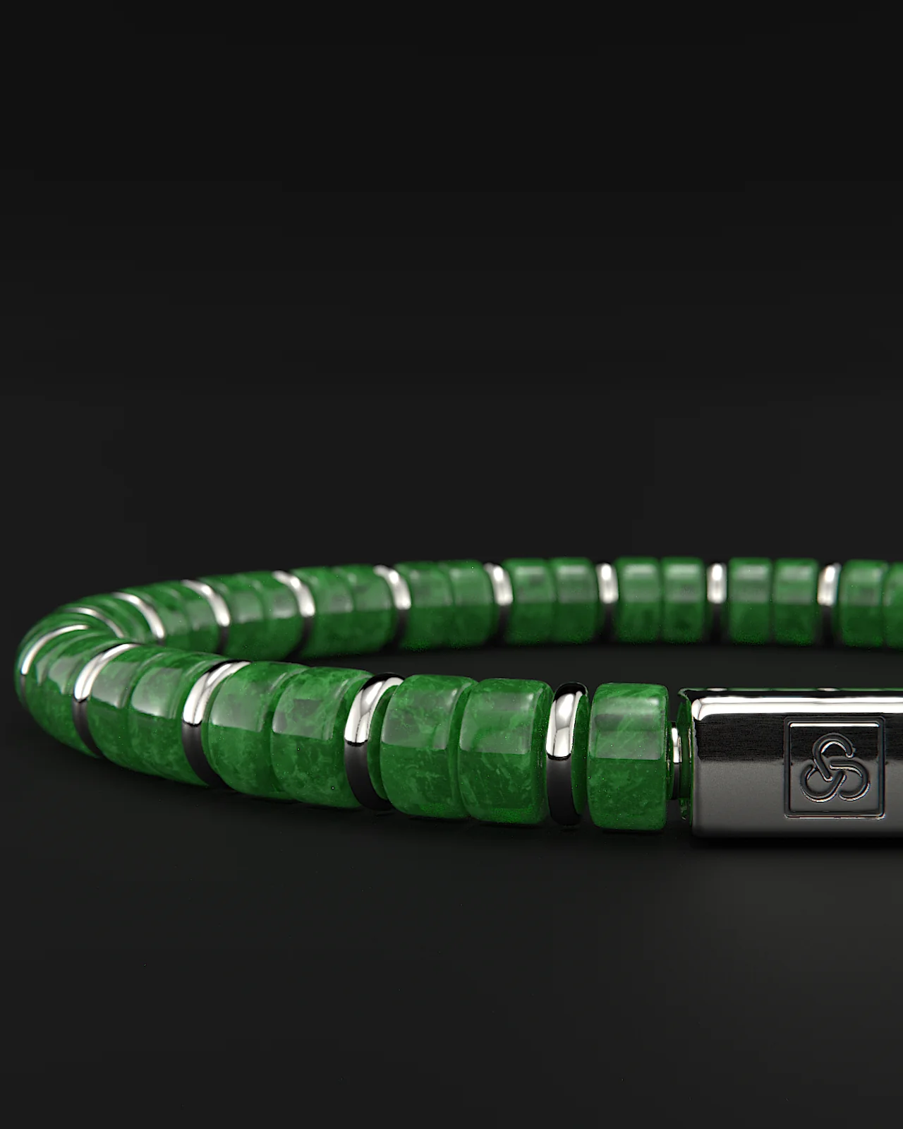 Emerald Jade Bracelet 6mm | Spacer #2 - Image 8