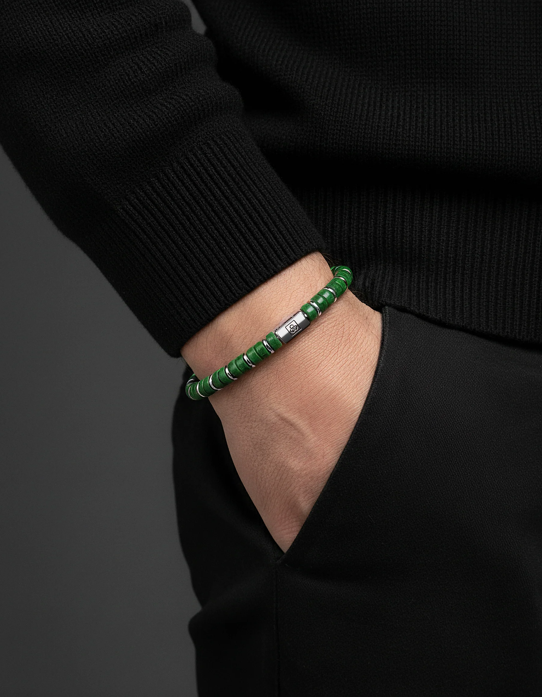 Emerald Jade Bracelet 6mm | Spacer #2 - Image 9