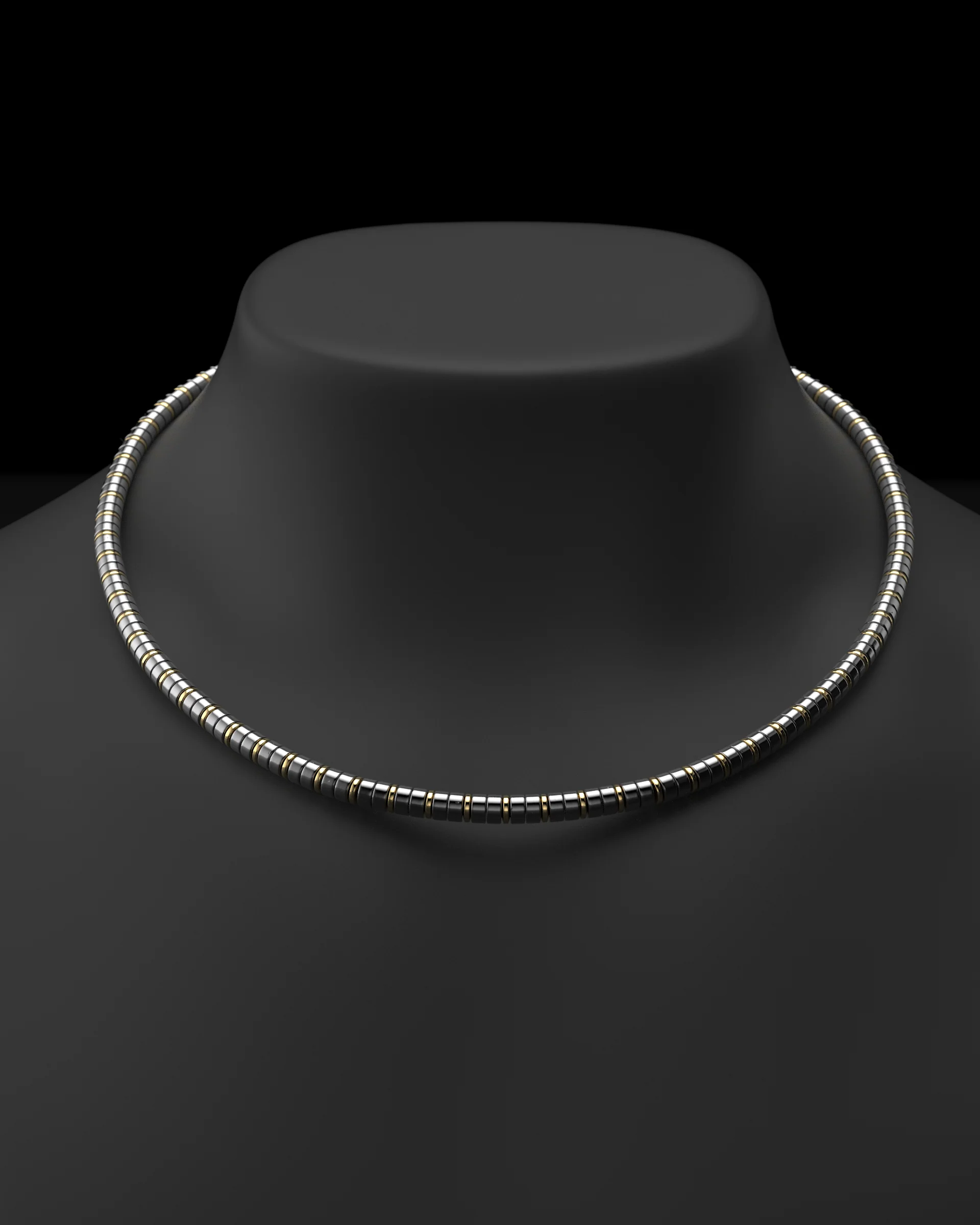 Hematite Necklace #2 6mm | Spacer - Image 3