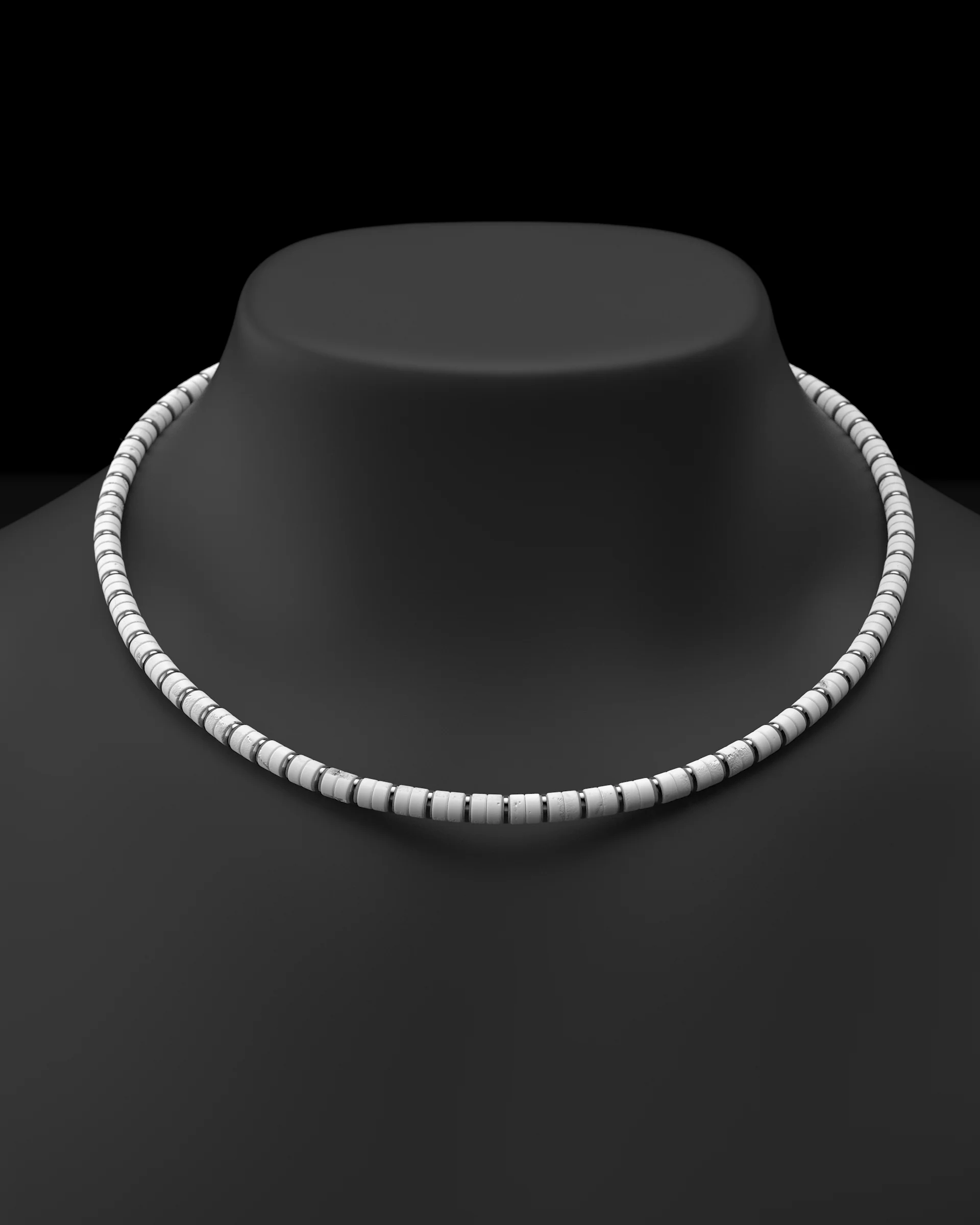 Howlite Necklace #2 6mm | Spacer - Image 13