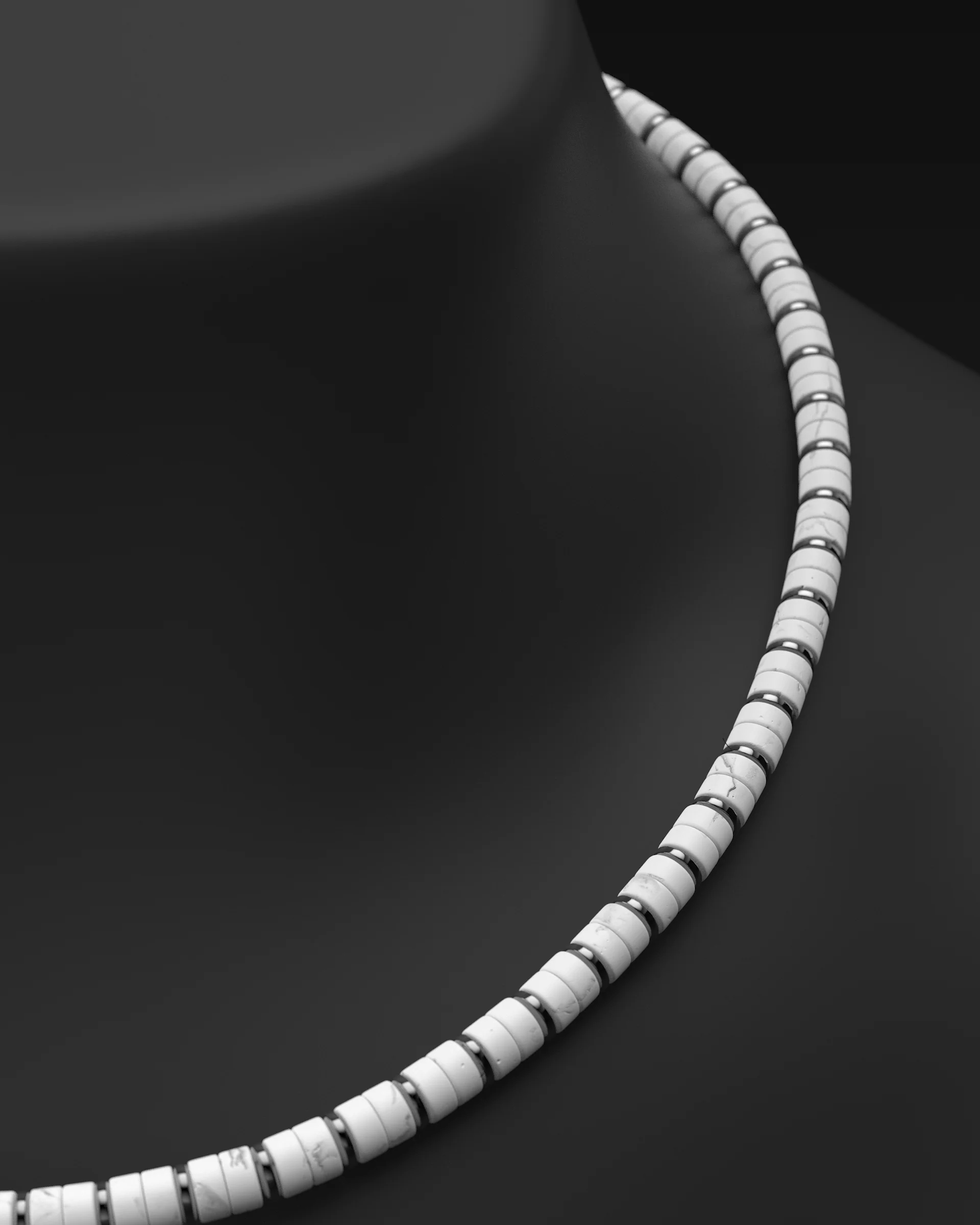 Howlite Necklace #2 6mm | Spacer - Image 14