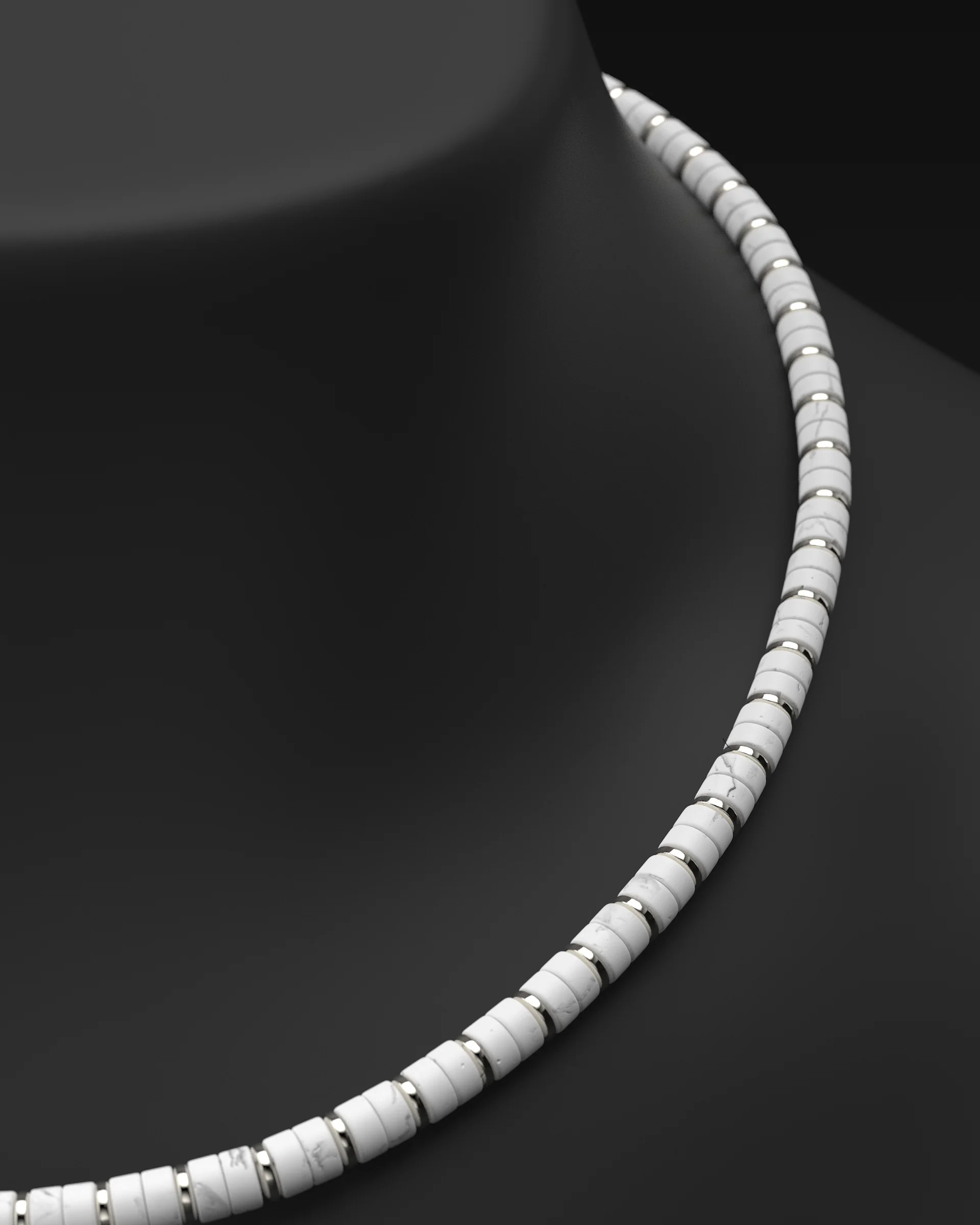 Howlite Necklace #2 6mm | Spacer - Image 9