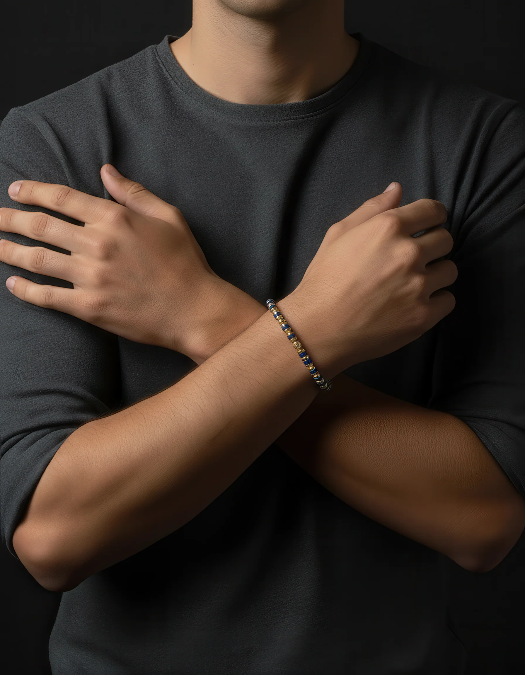 Lapis Lazuli Bracelet 6mm | Spacer - Image 10