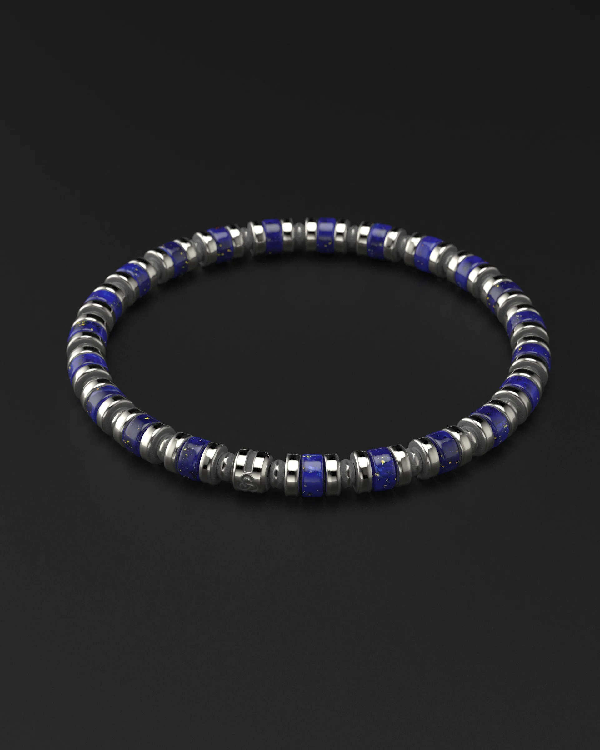 Lapis Lazuli Bracelet 6mm | Spacer - Image 13