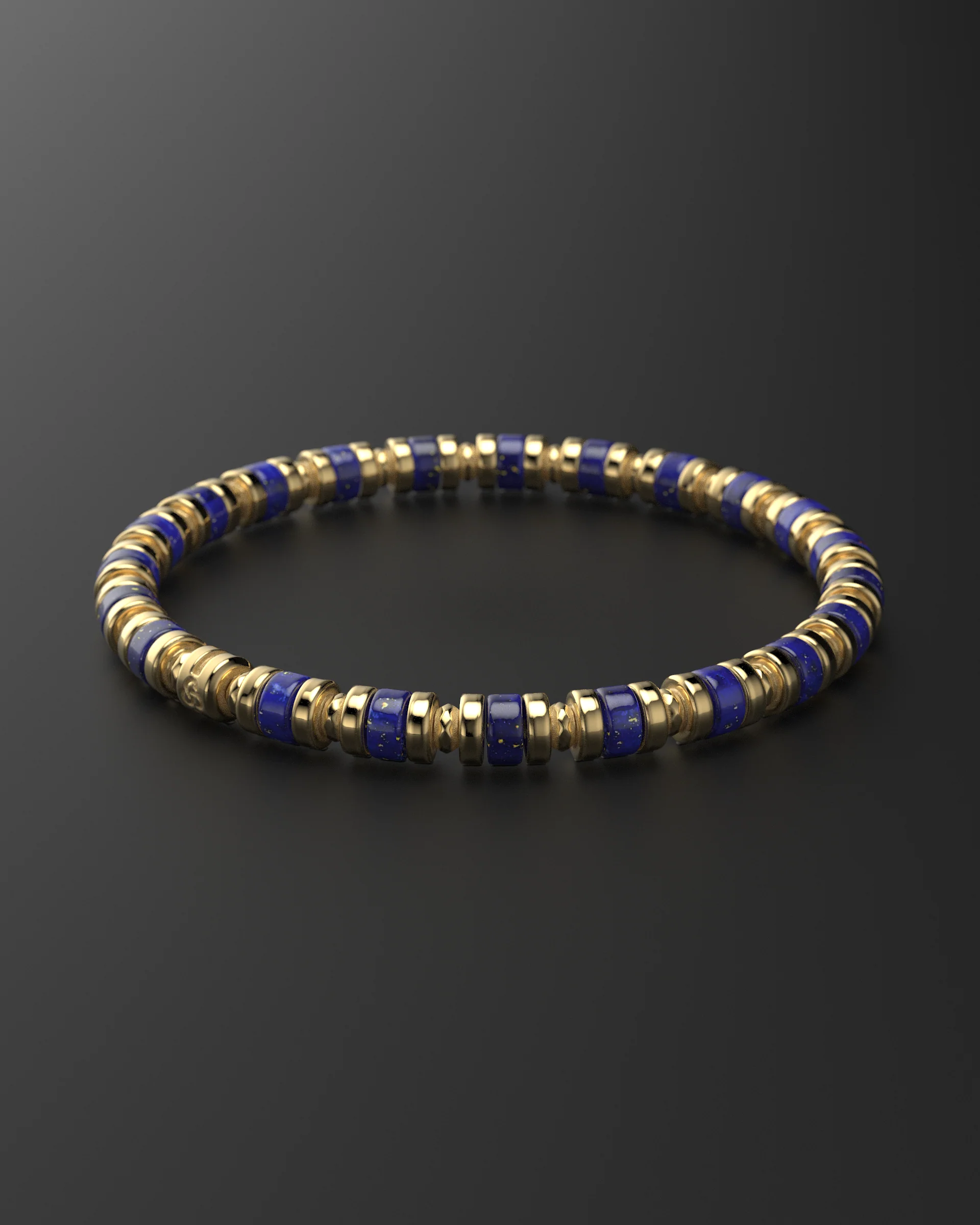 Lapis Lazuli Bracelet 6mm | Spacer - Image 4