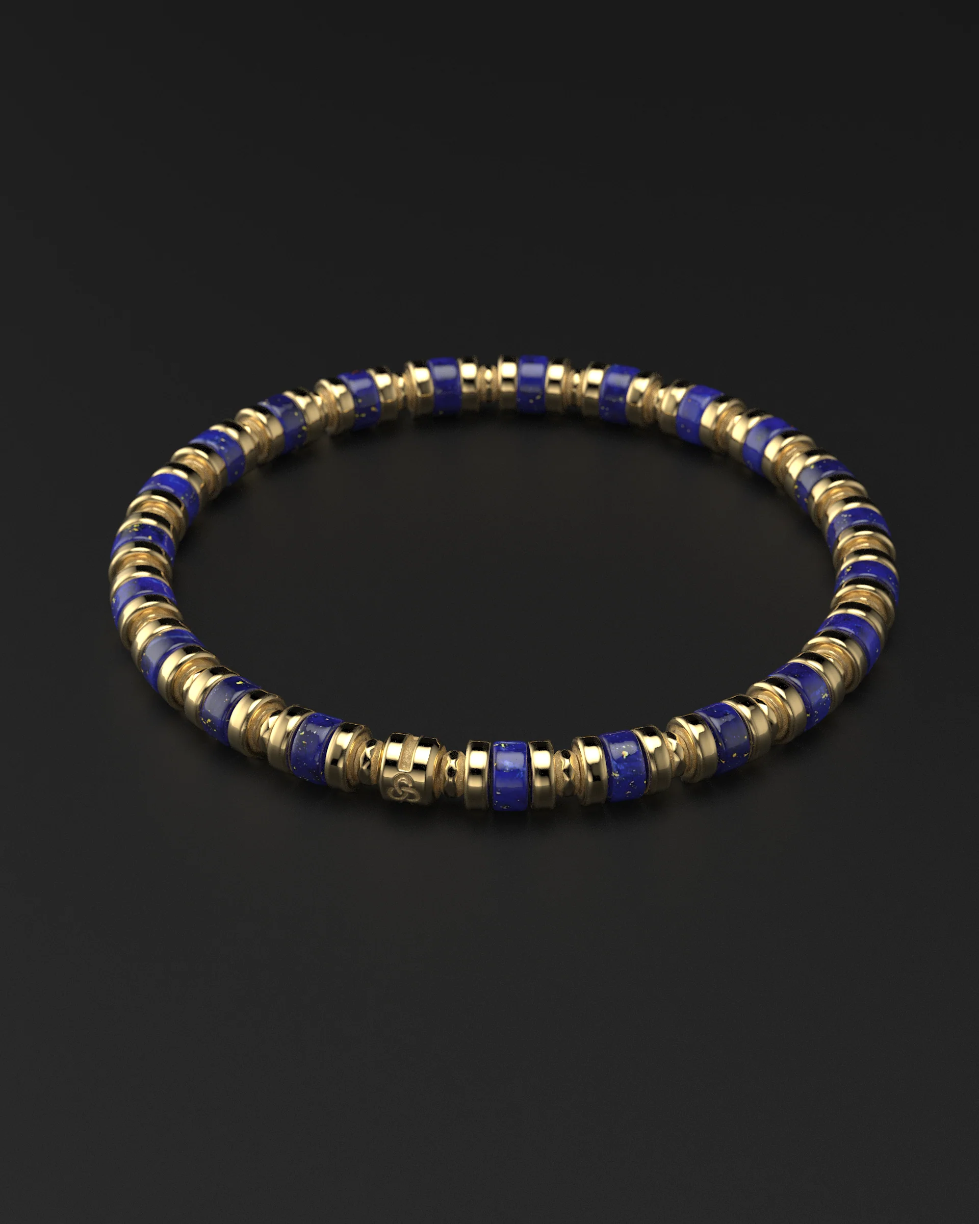 Lapis Lazuli Bracelet 6mm | Spacer - Image 5