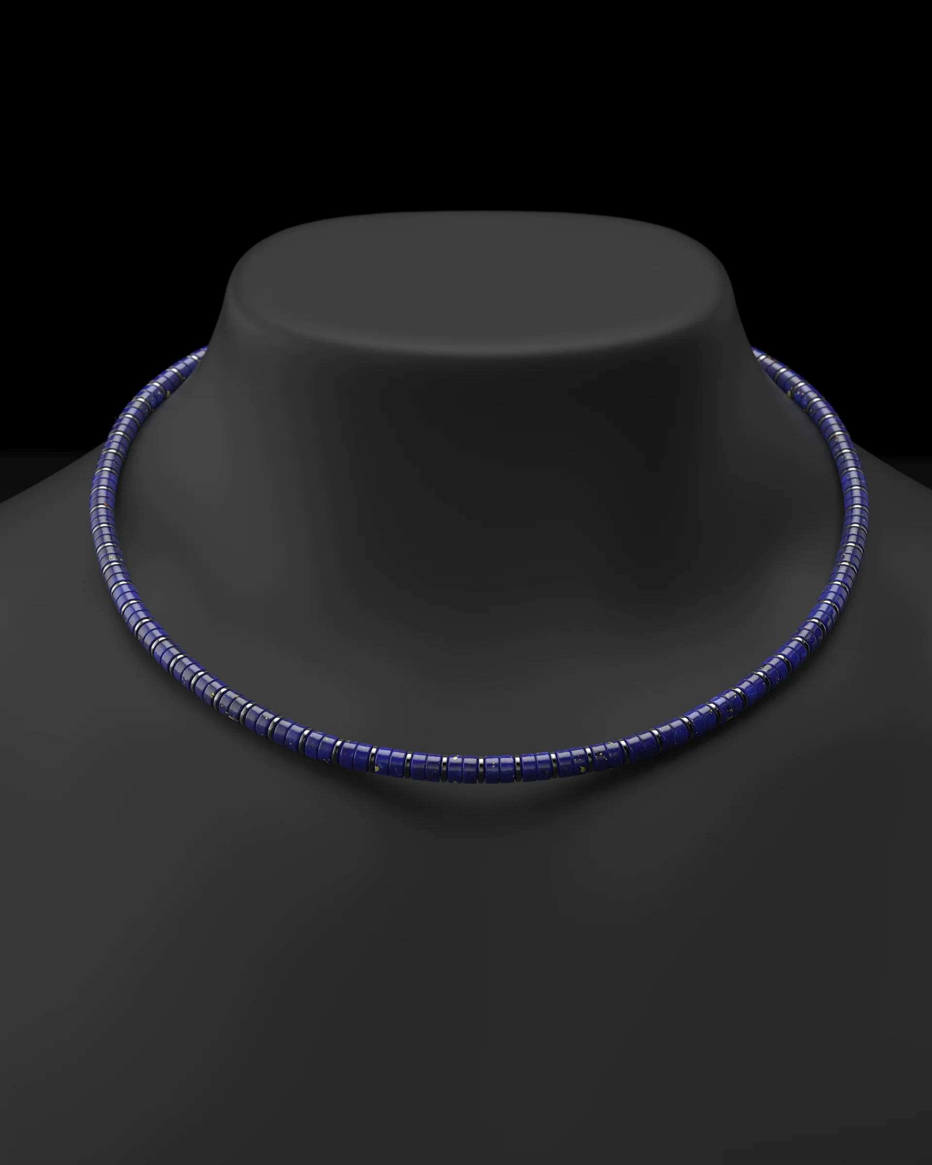 Lapis lazuli Necklace #2 6mm | Spacer - Image 11