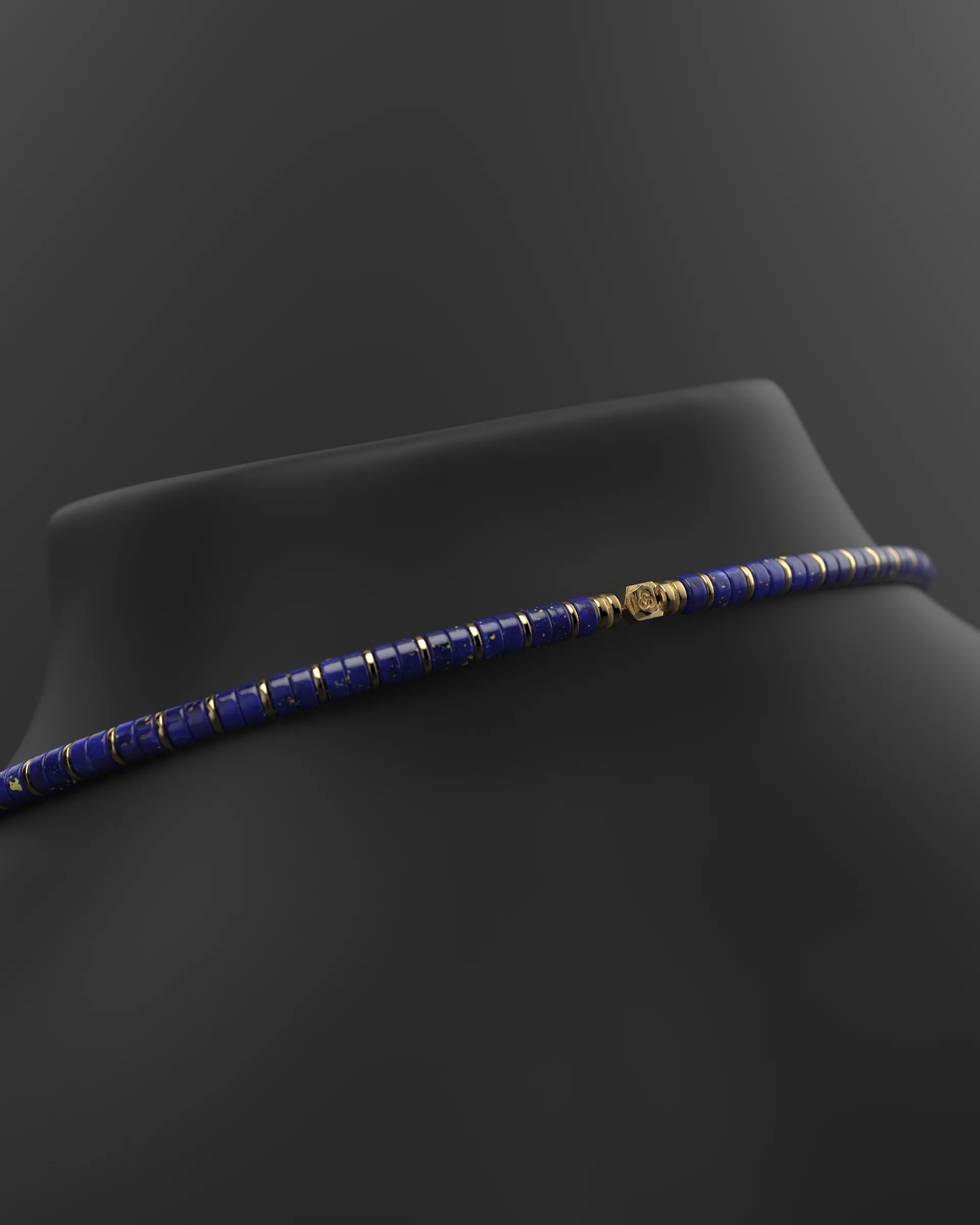 Lapis lazuli Necklace #2 6mm | Spacer - Image 3