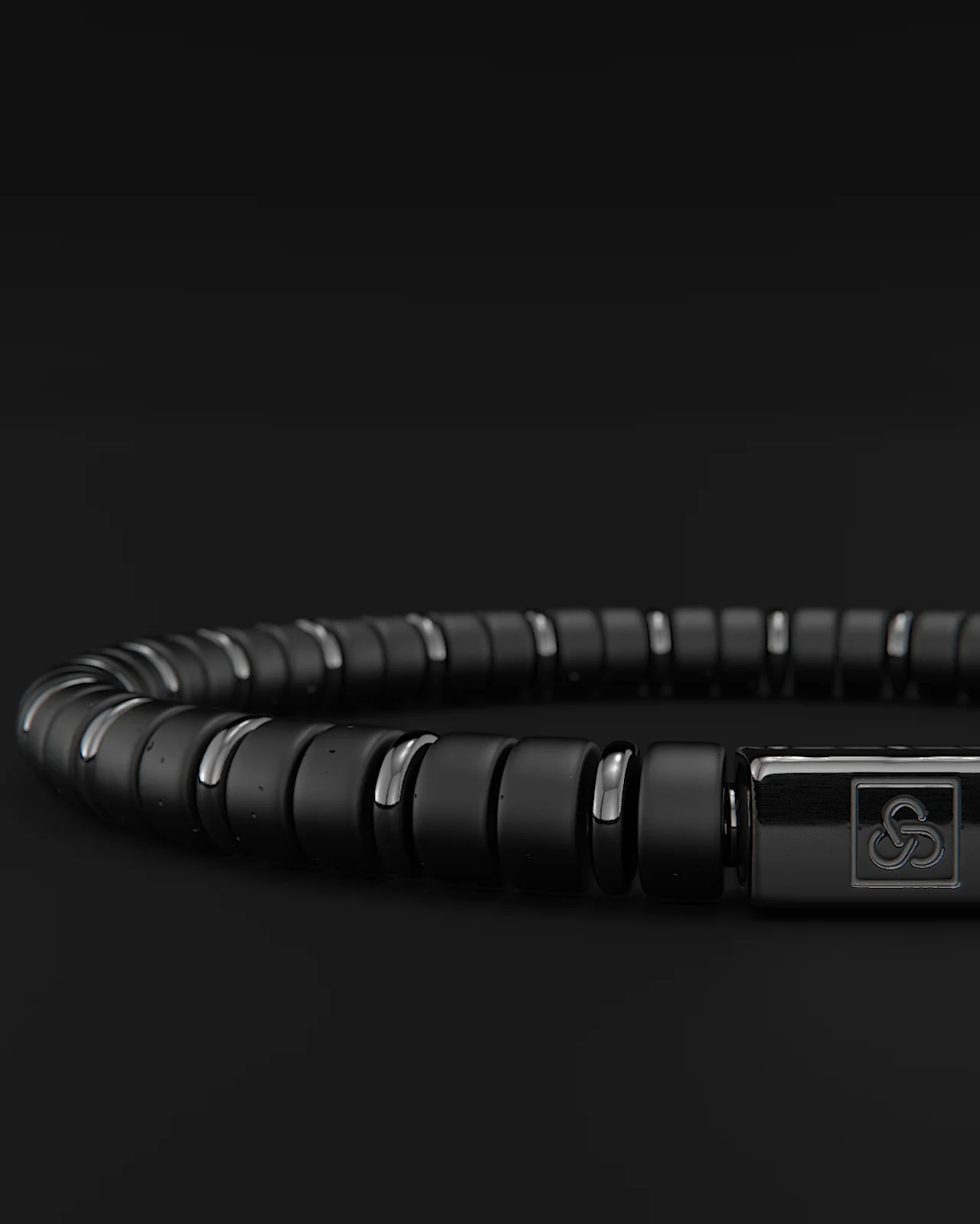 Onyx Matte Bracelet 6mm | Spacer #2 - Image 17