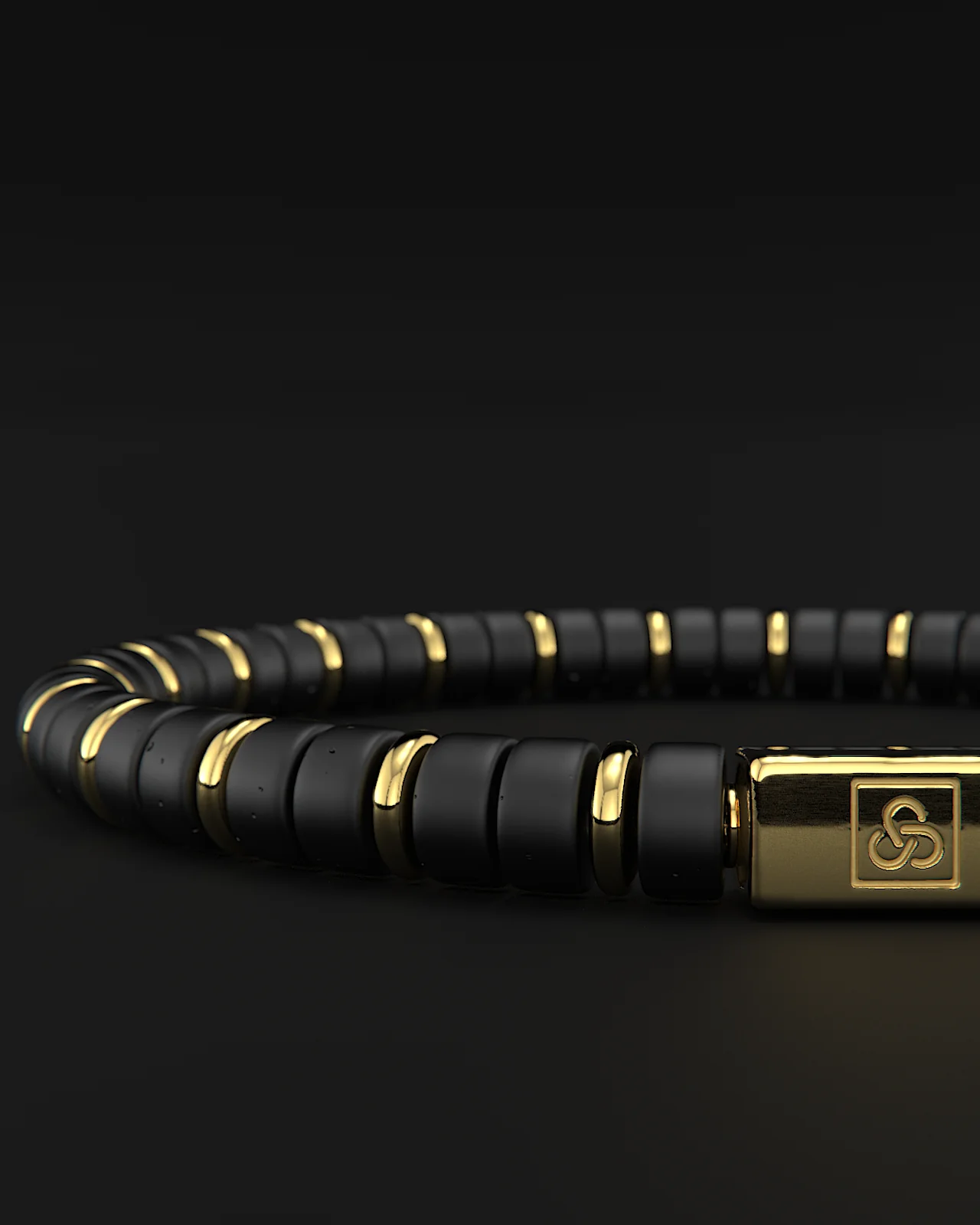 Onyx Matte Bracelet 6mm | Spacer #2 - Image 3