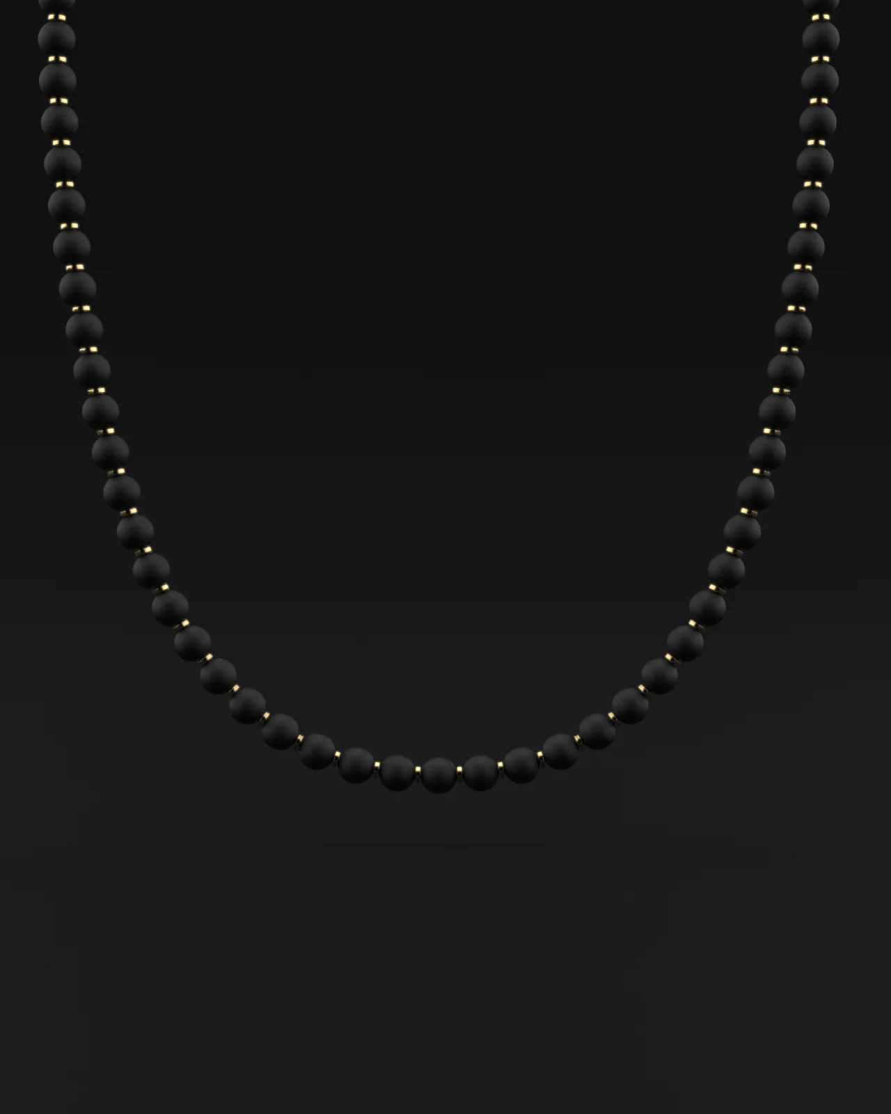 Onyx Matte Necklace 6mm | Prayer - Image 3