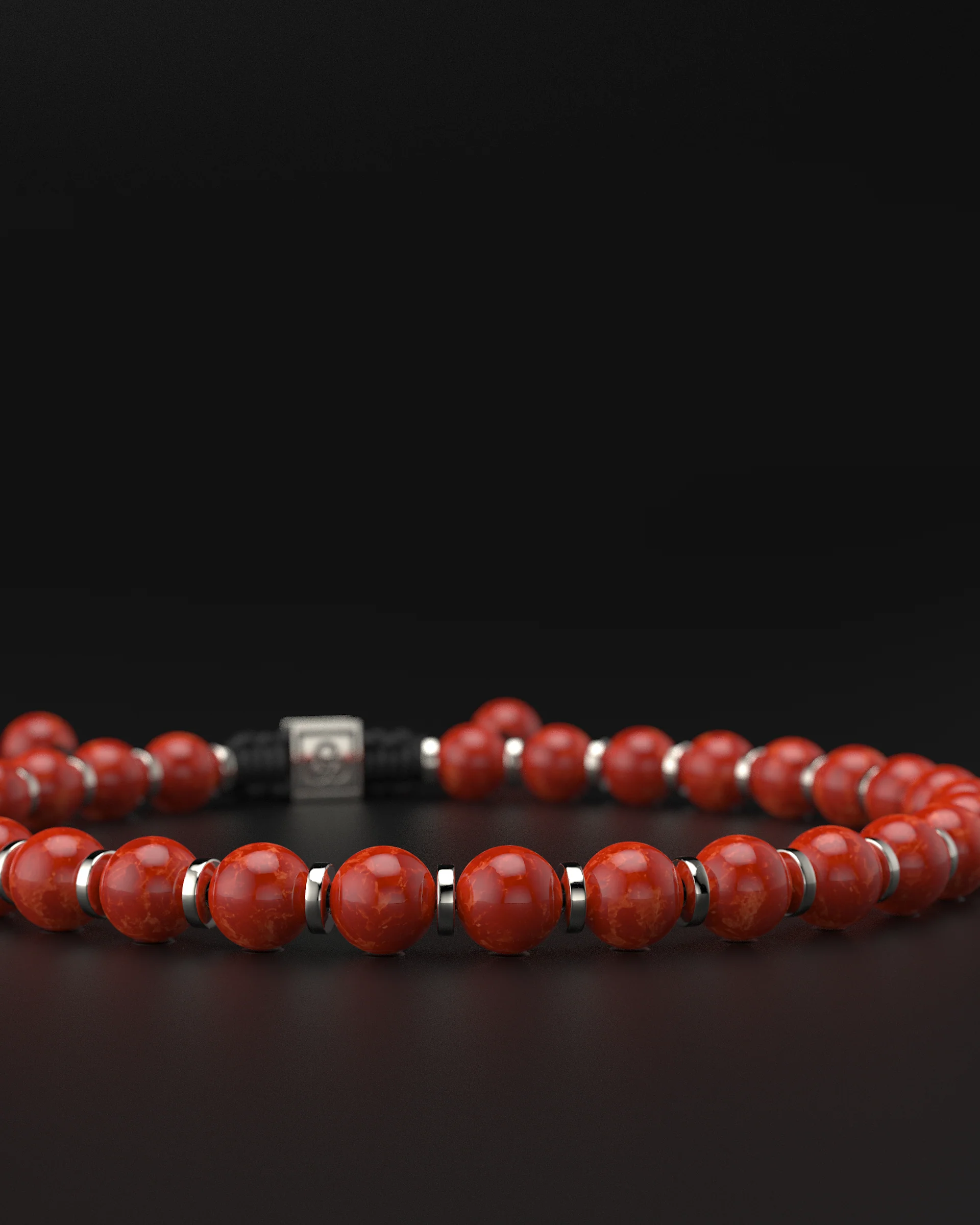 Red Jade Bracelet 6mm | Prayer - Image 12
