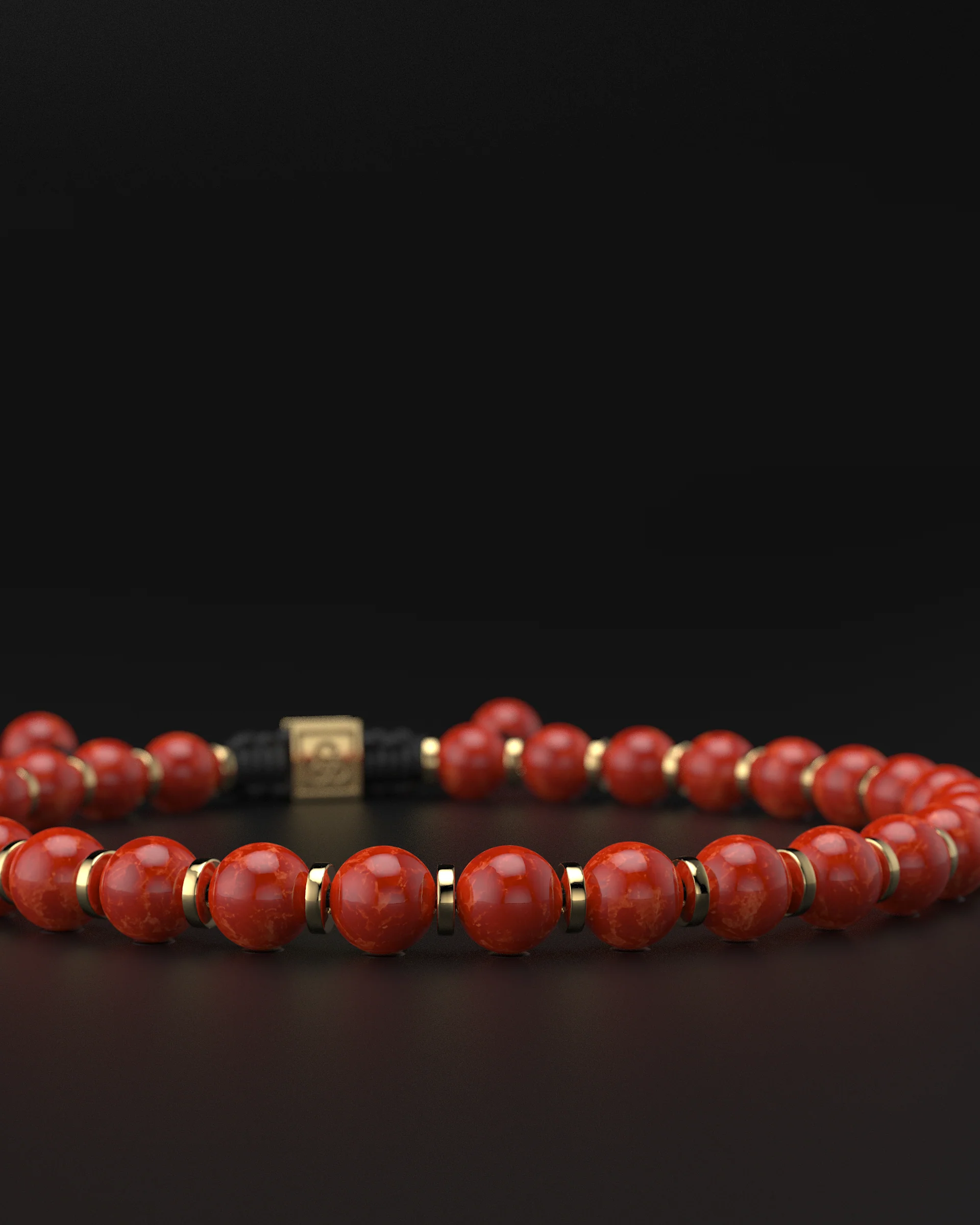 Red Jade Bracelet 6mm | Prayer - Image 4
