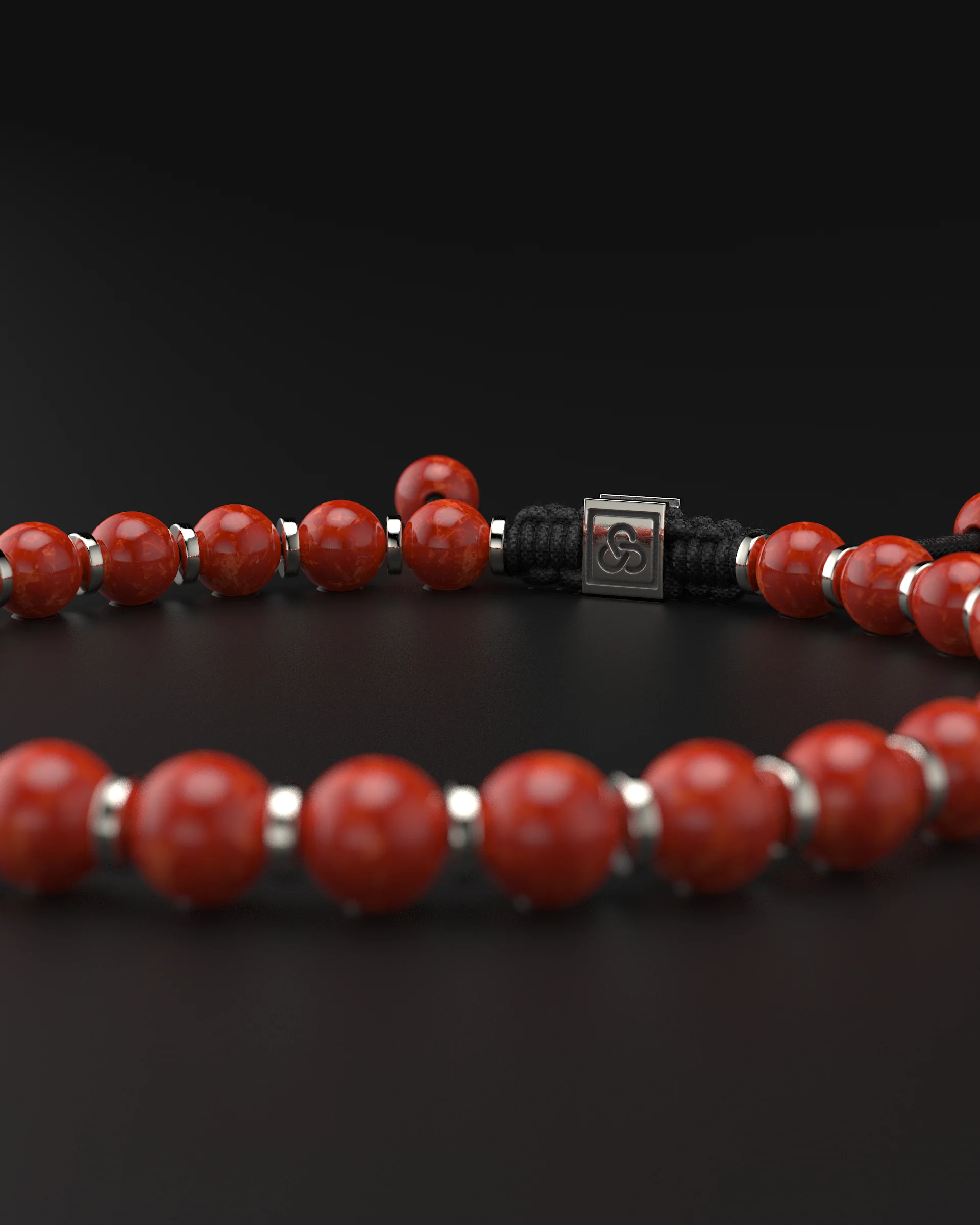 Red Jade Bracelet 6mm | Prayer - Image 9