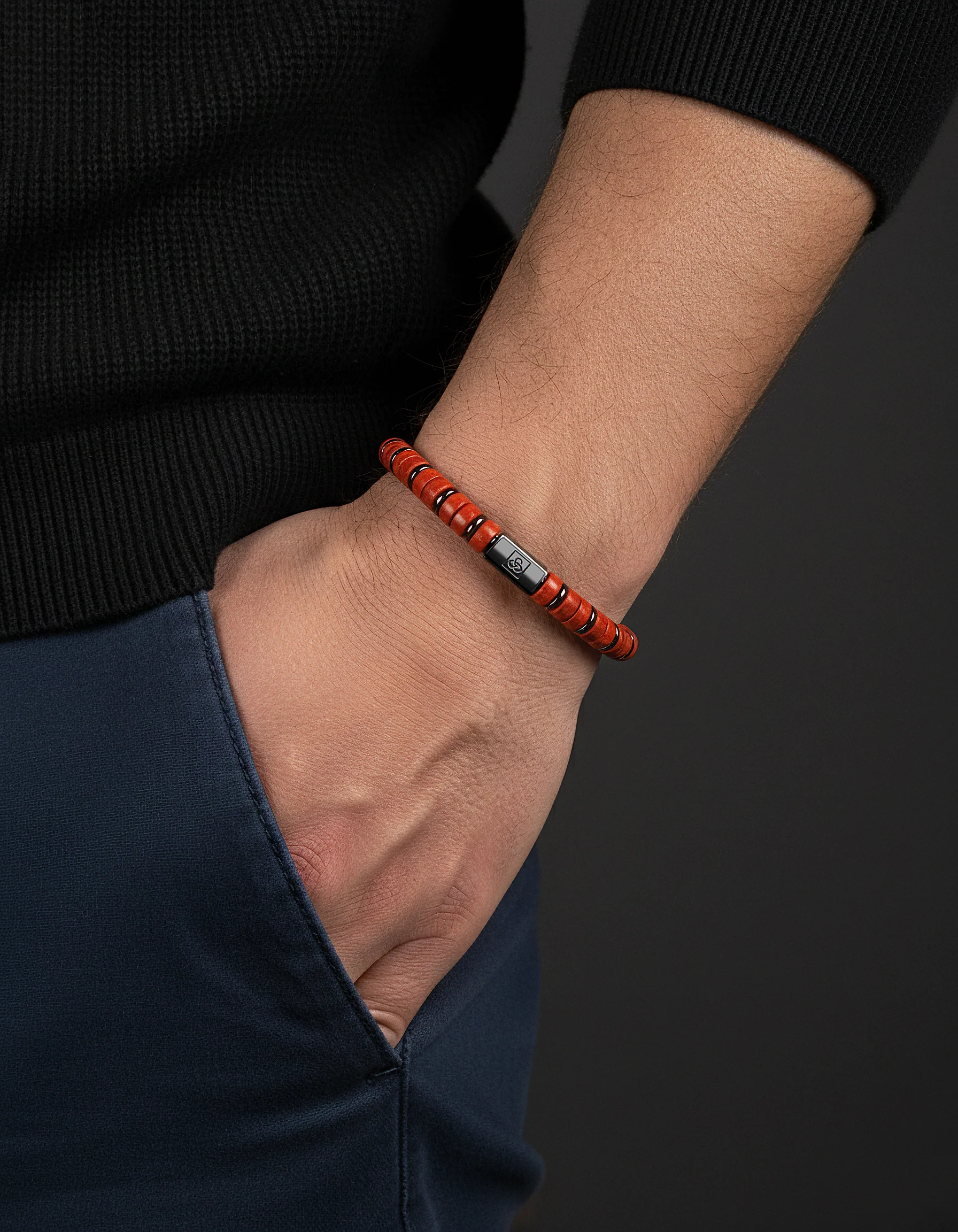 Red Jade Bracelet 6mm | Spacer #2 - Image 16