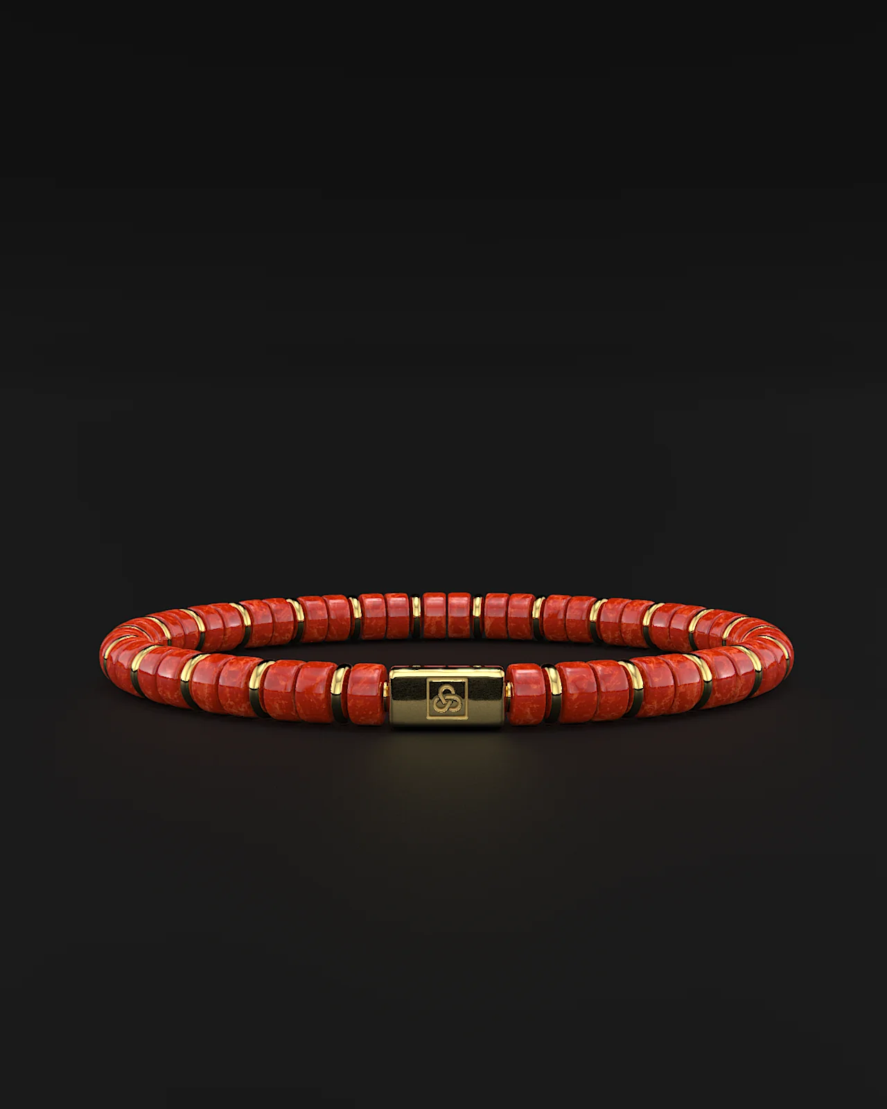 Red Jade Bracelet 6mm | Spacer #2 - Image 3