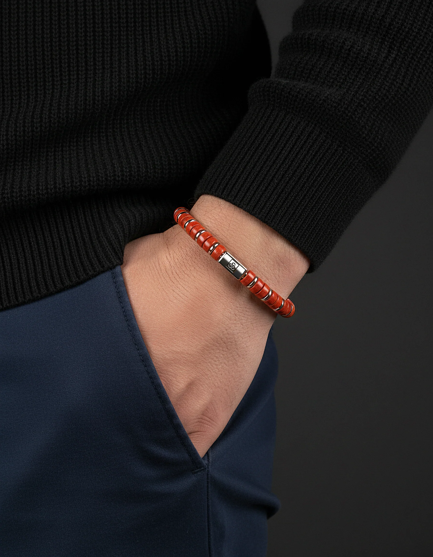 Red Jade Bracelet 6mm | Spacer #2 - Image 9