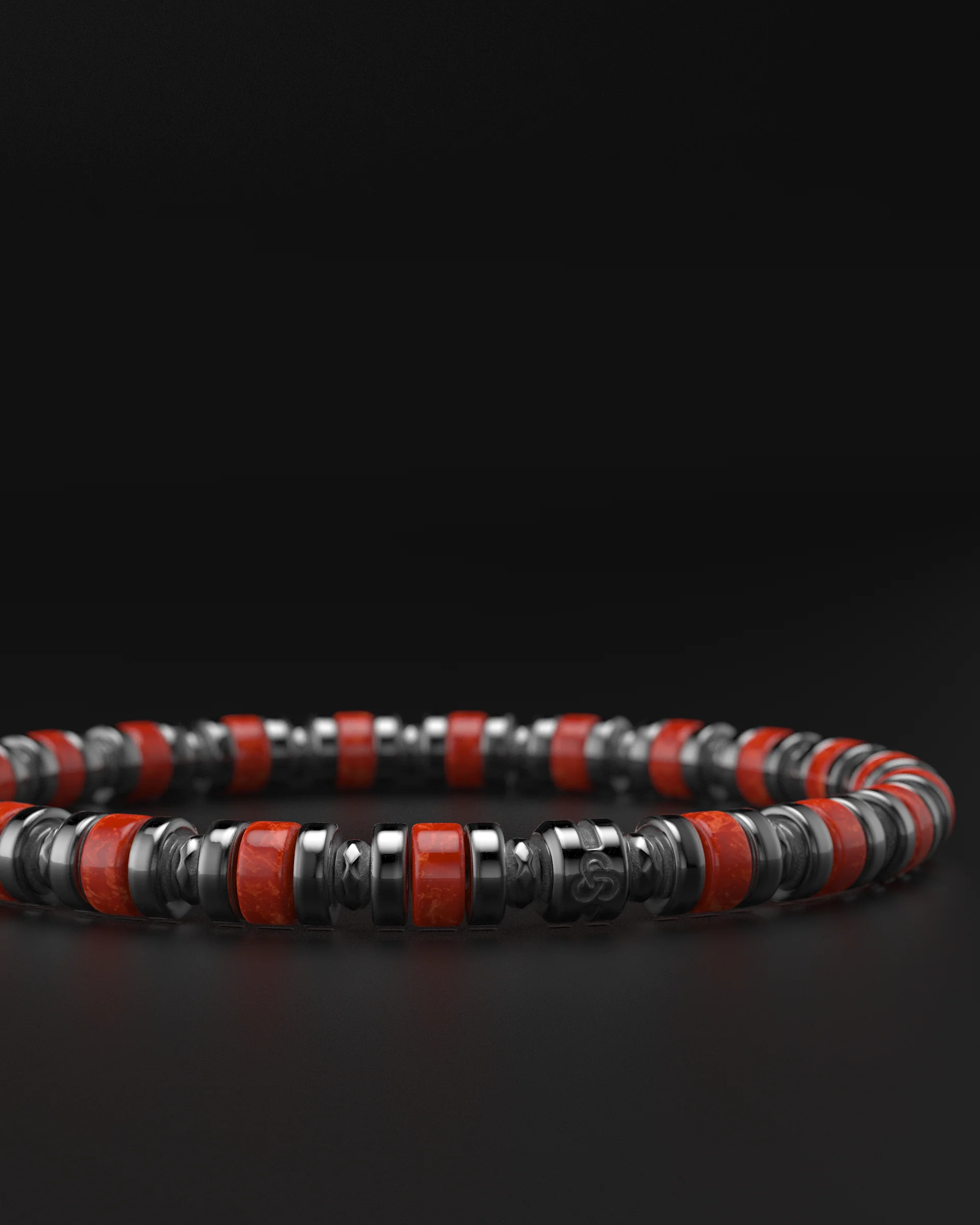 Red Jade Bracelet 6mm | Spacer - Image 15