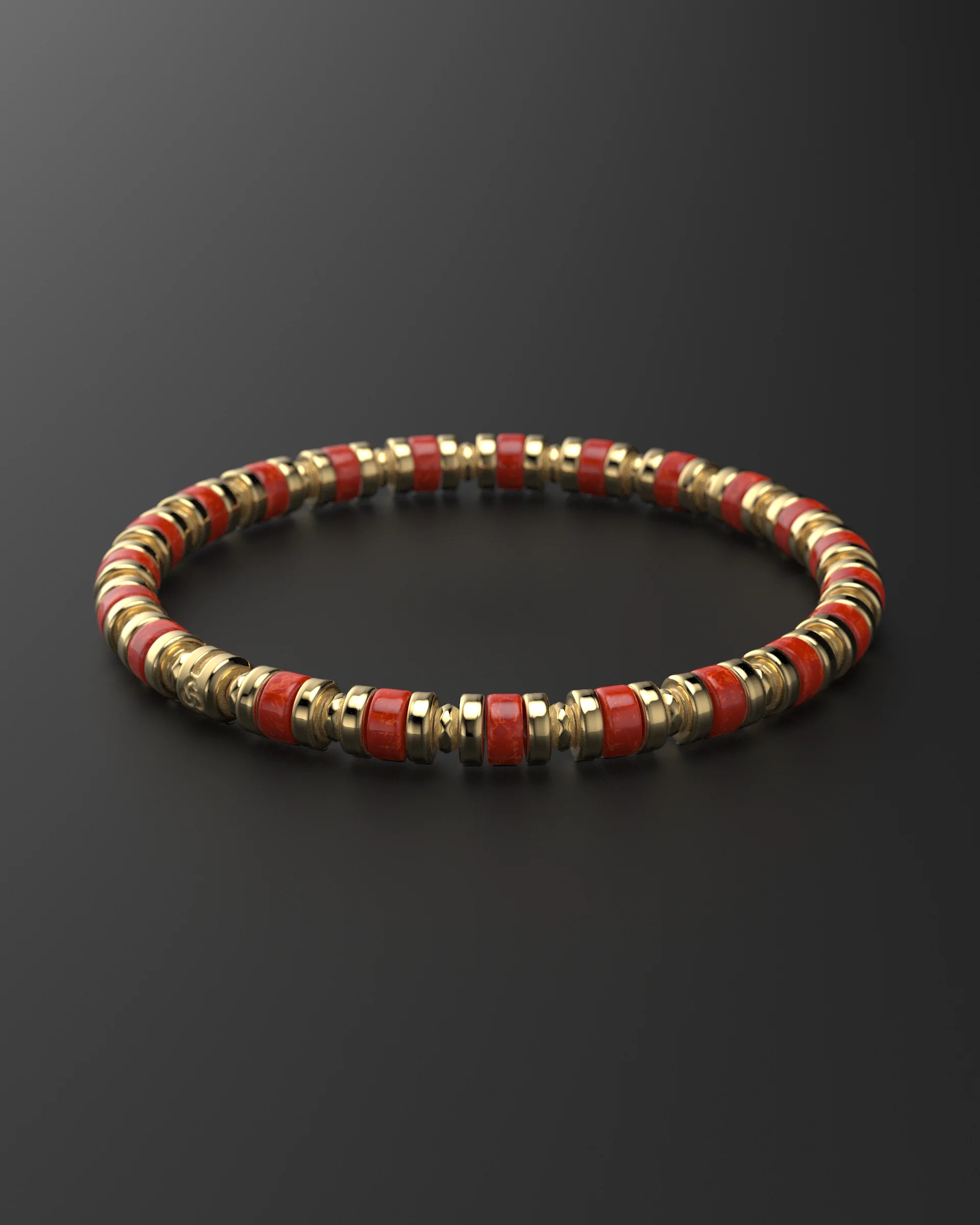 Red Jade Bracelet 6mm | Spacer - Image 3