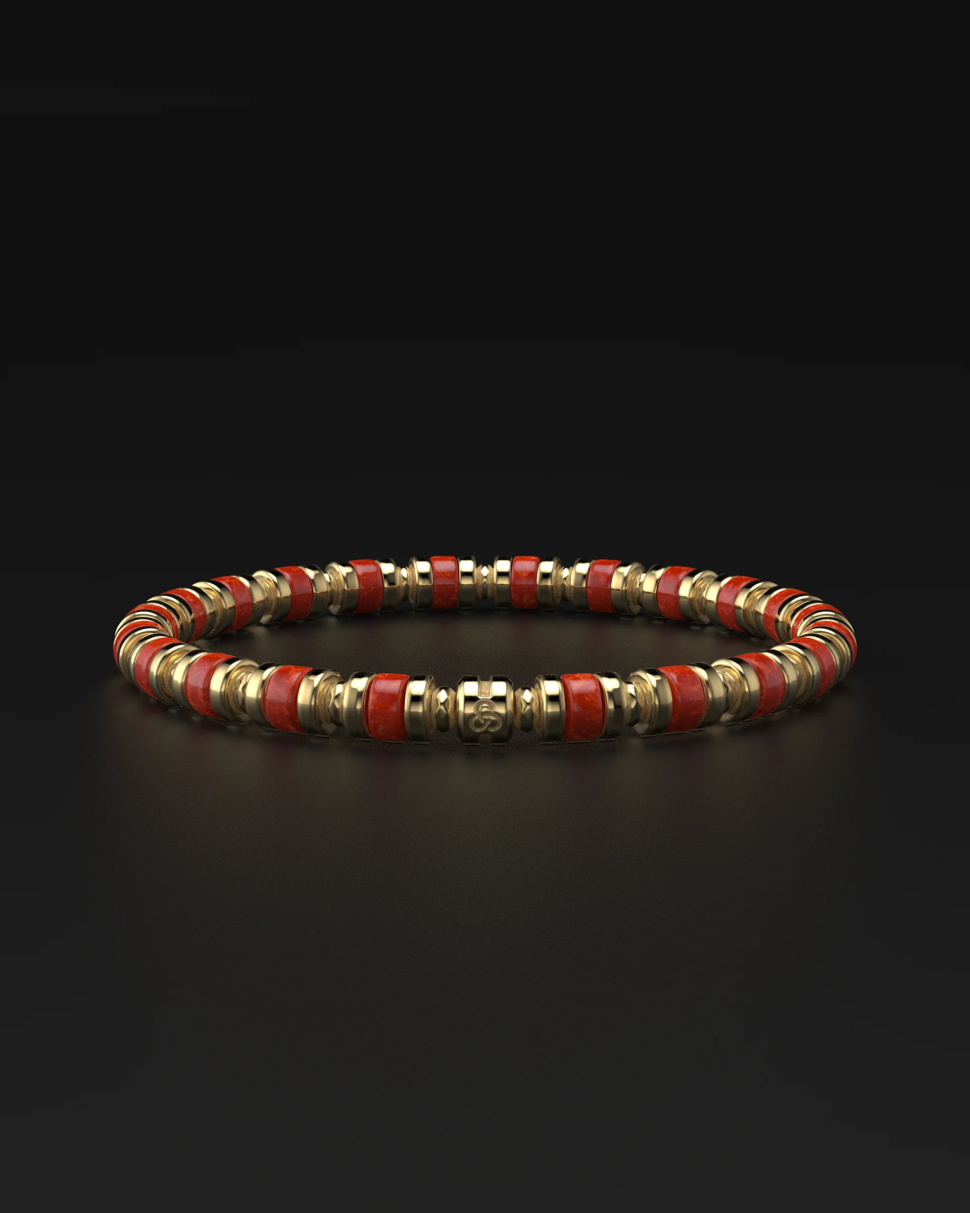 Red Jade Bracelet 6mm | Spacer - Image 4