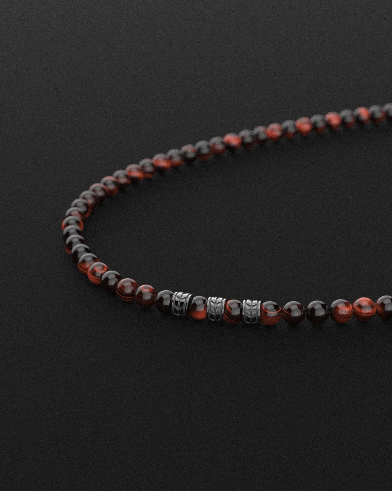 Red Tiger Eye Necklace 8mm | Royale - Image 18
