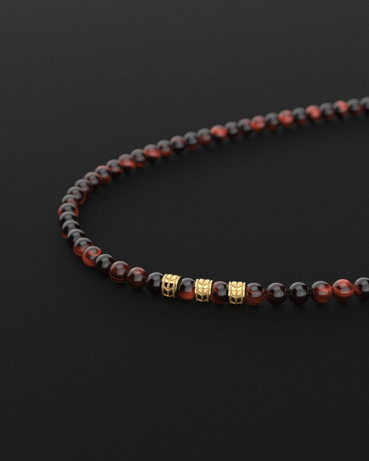 Red Tiger Eye Necklace 8mm | Royale - Image 4