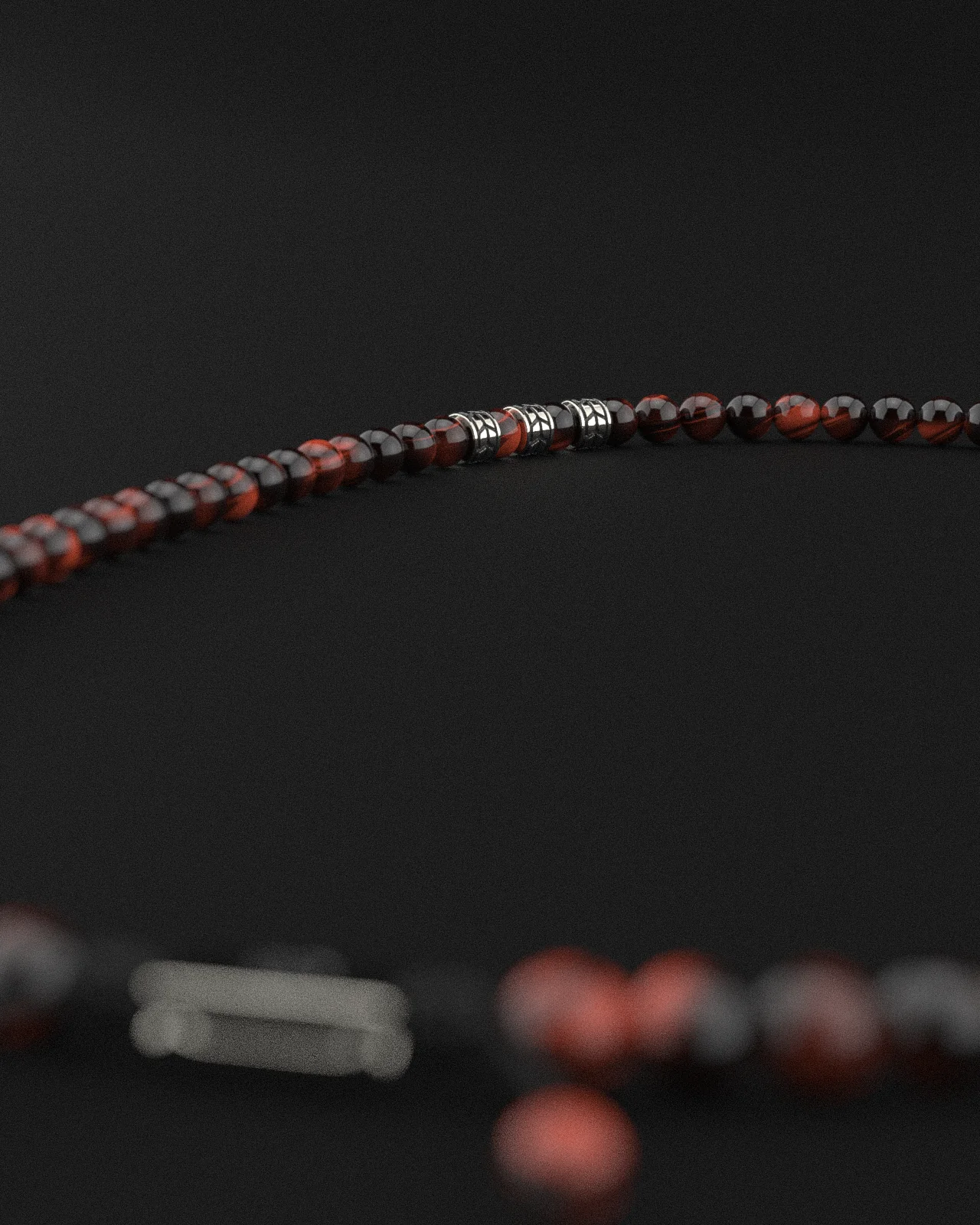 Red Tiger Eye Necklace 8mm | Royale - Image 9