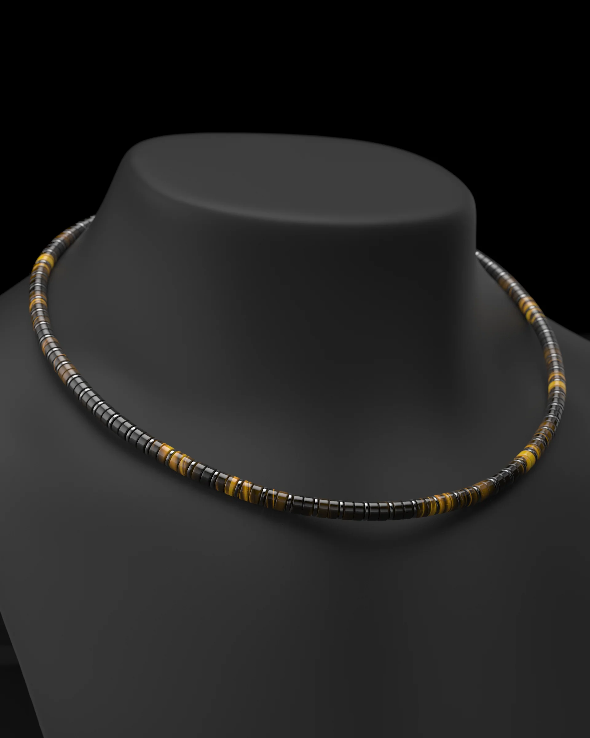 Tiger Eye Necklace 6mm | Spacer #2 - Image 21
