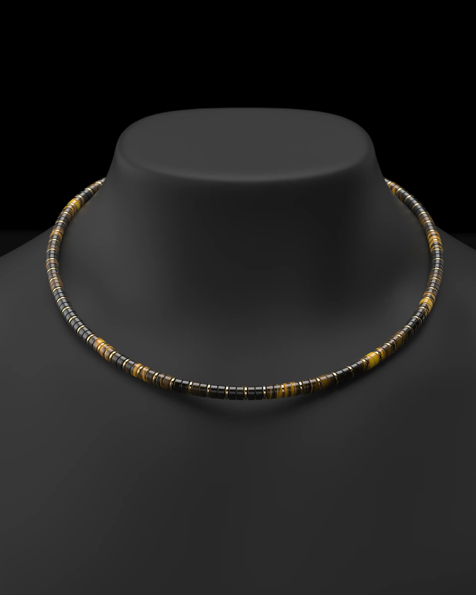 Tiger Eye Necklace 6mm | Spacer #2 - Image 3