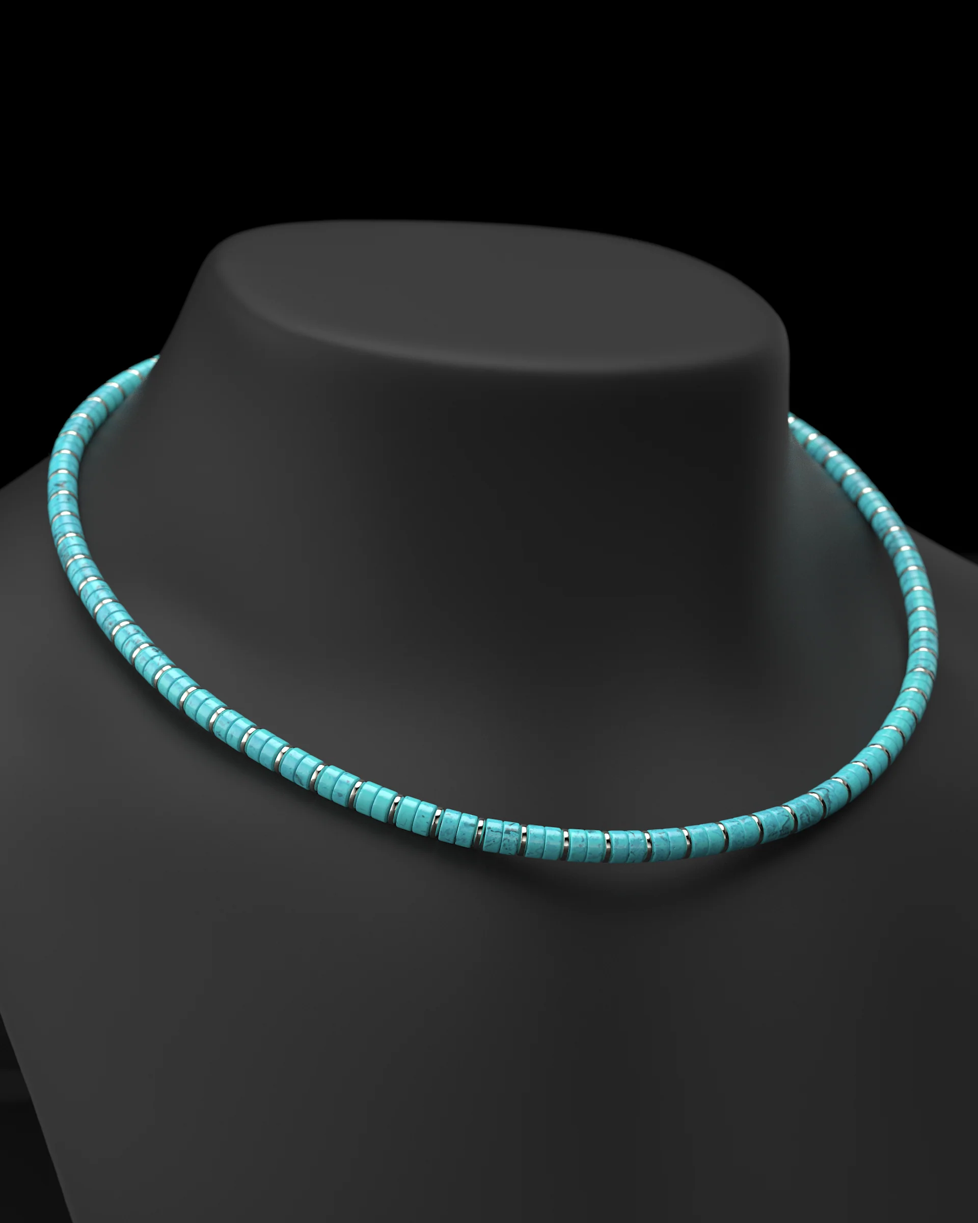 Turquoise Necklace #2 6mm | Spacer - Image 10