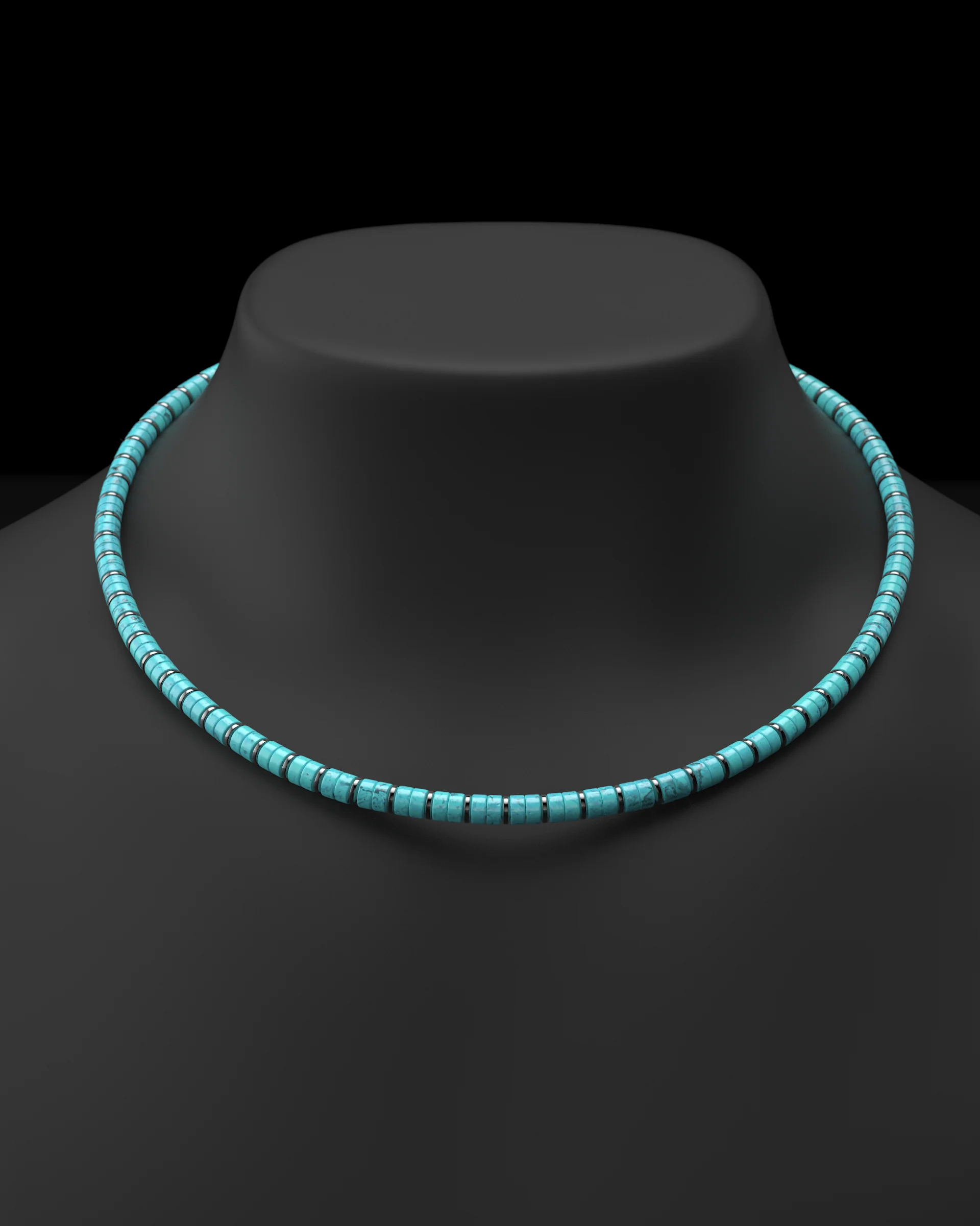 Turquoise Necklace #2 6mm | Spacer - Image 13