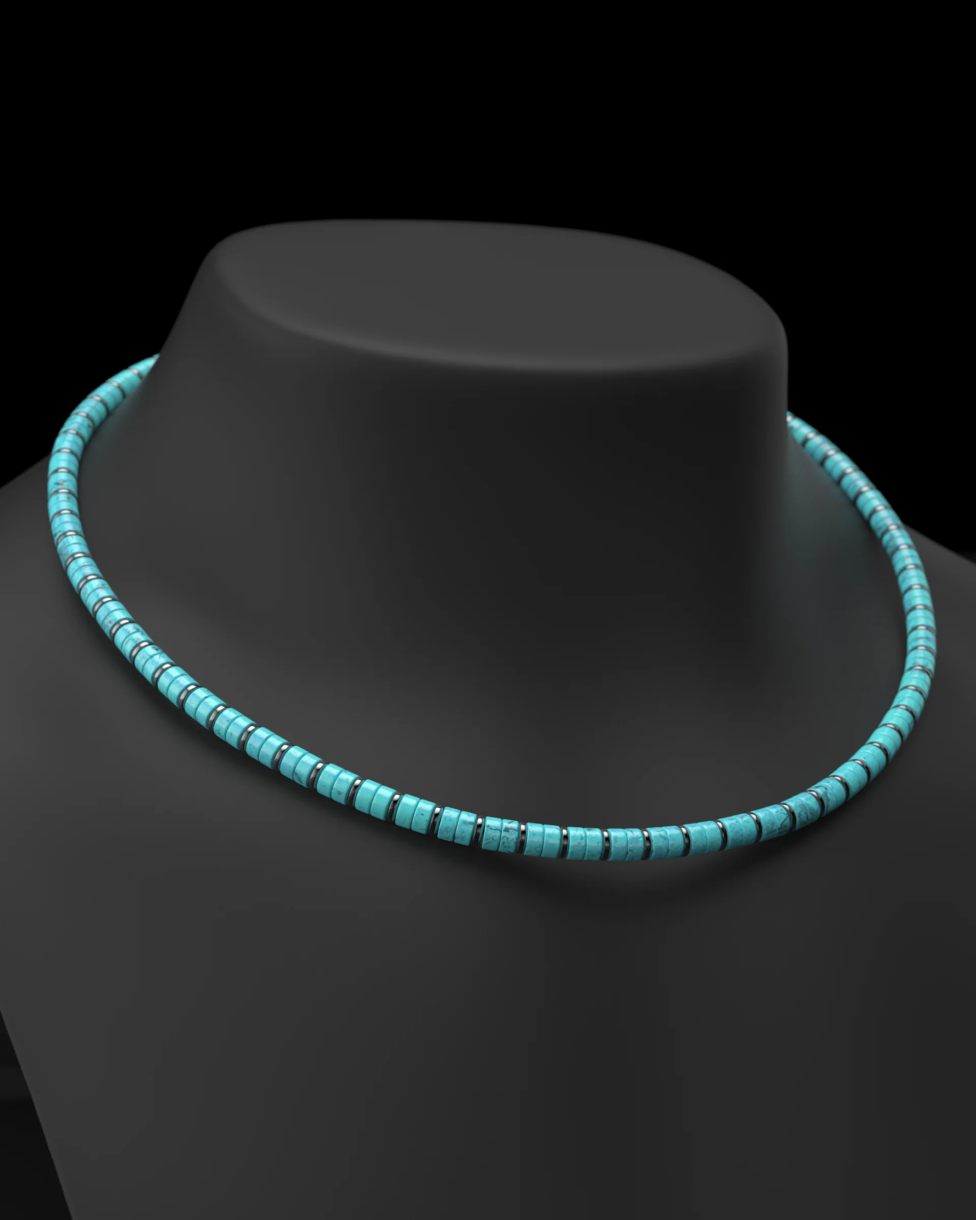 Turquoise Necklace #2 6mm | Spacer - Image 15