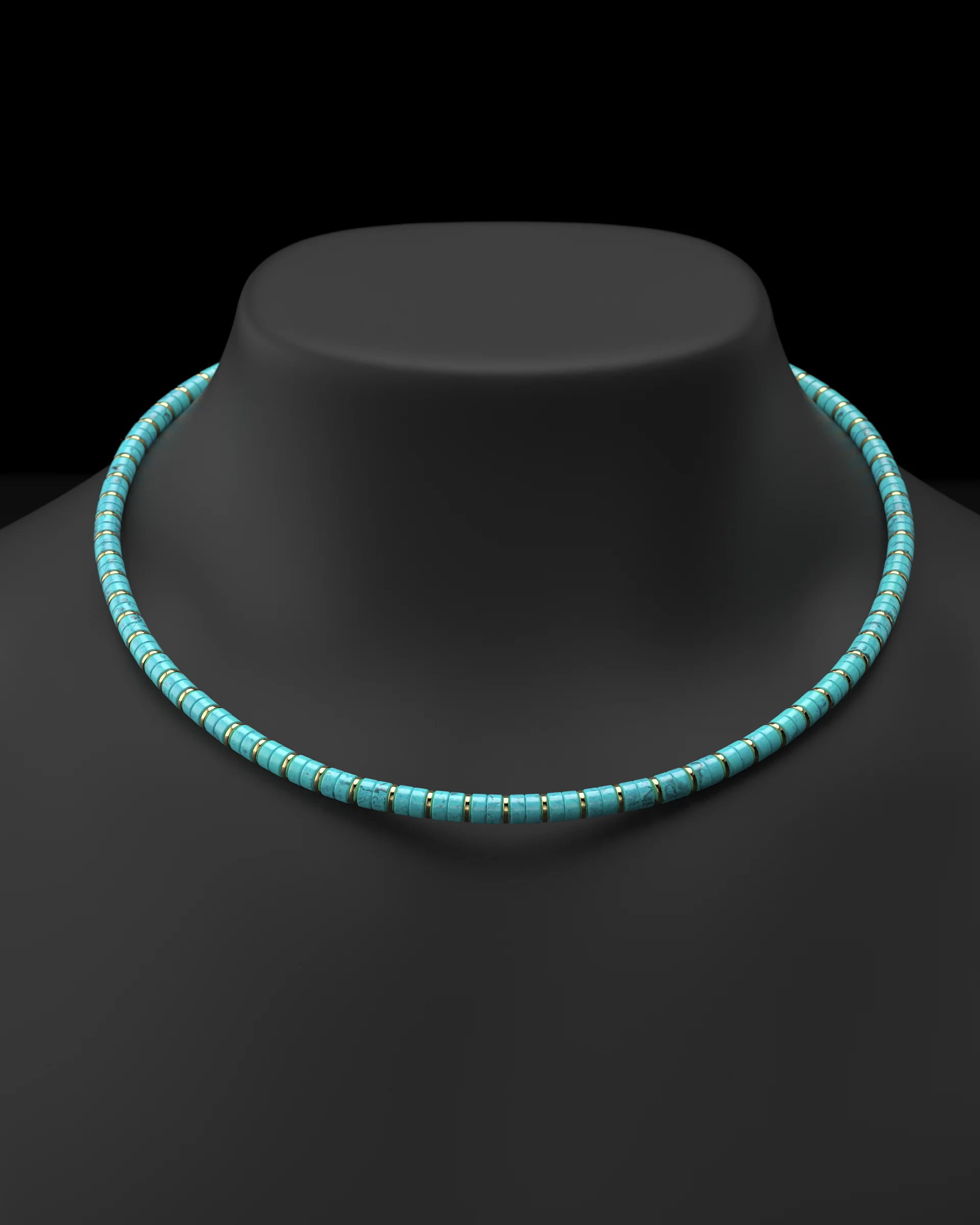 Turquoise Necklace #2 6mm | Spacer - Image 3