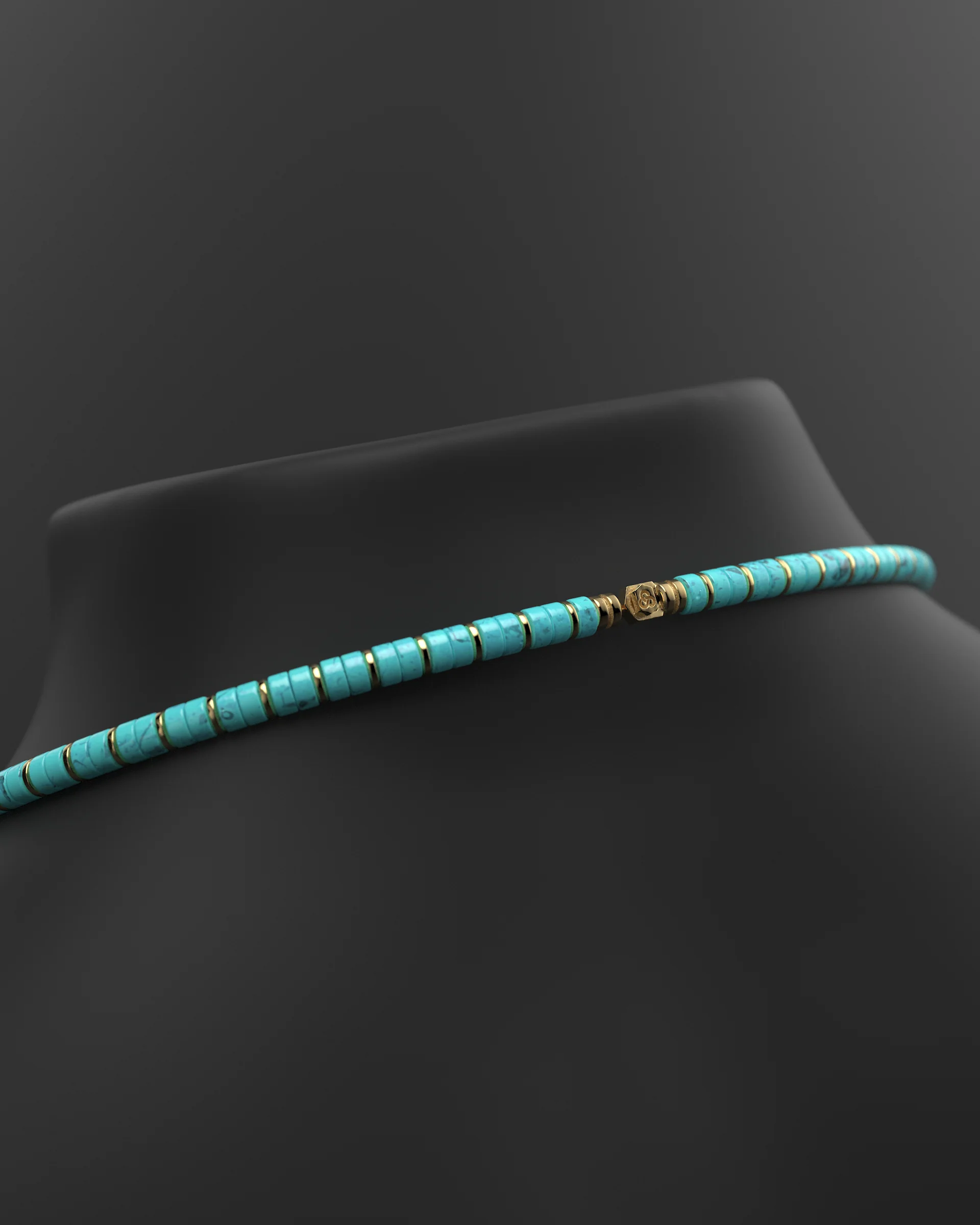 Turquoise Necklace #2 6mm | Spacer - Image 4