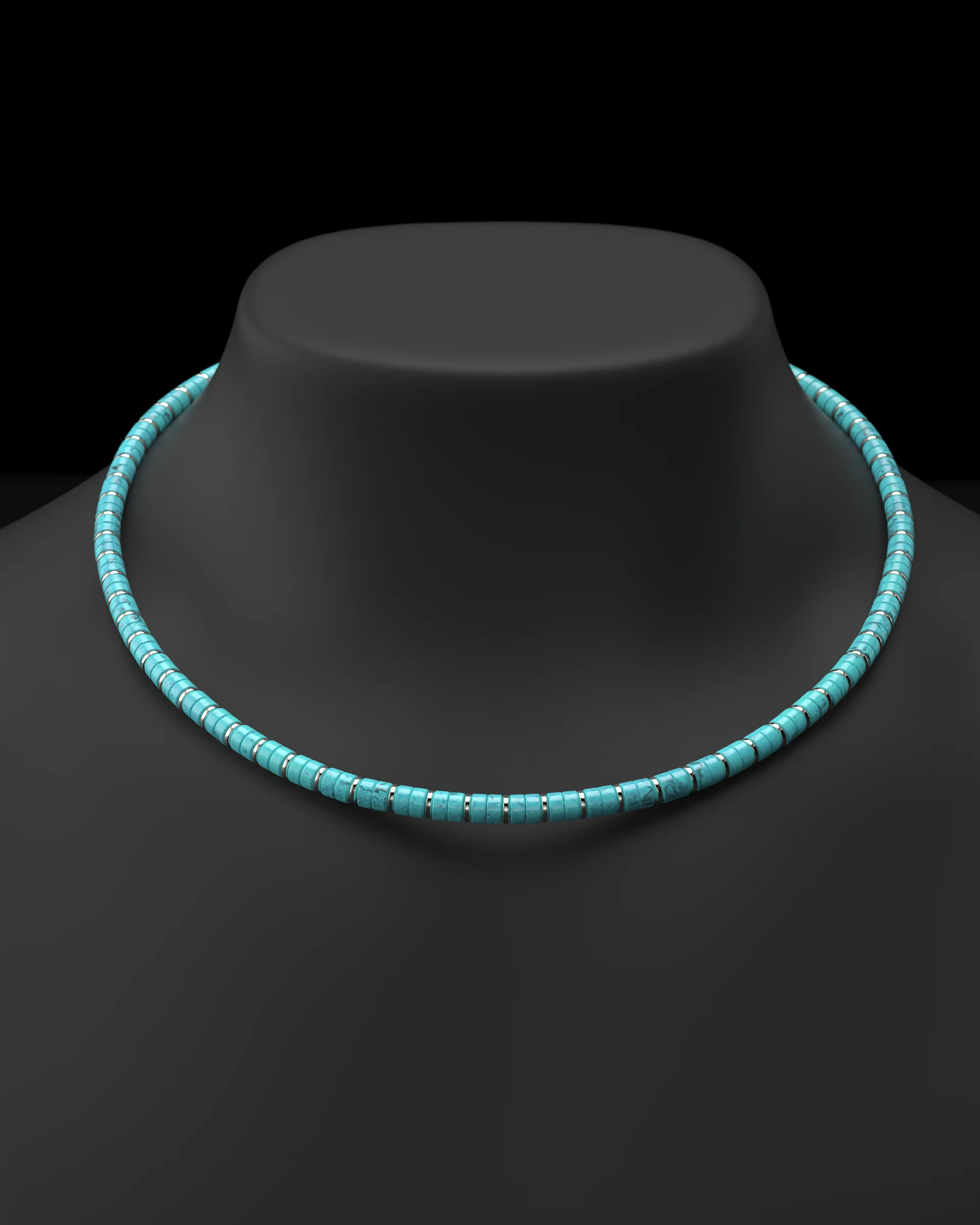 Turquoise Necklace #2 6mm | Spacer - Image 8
