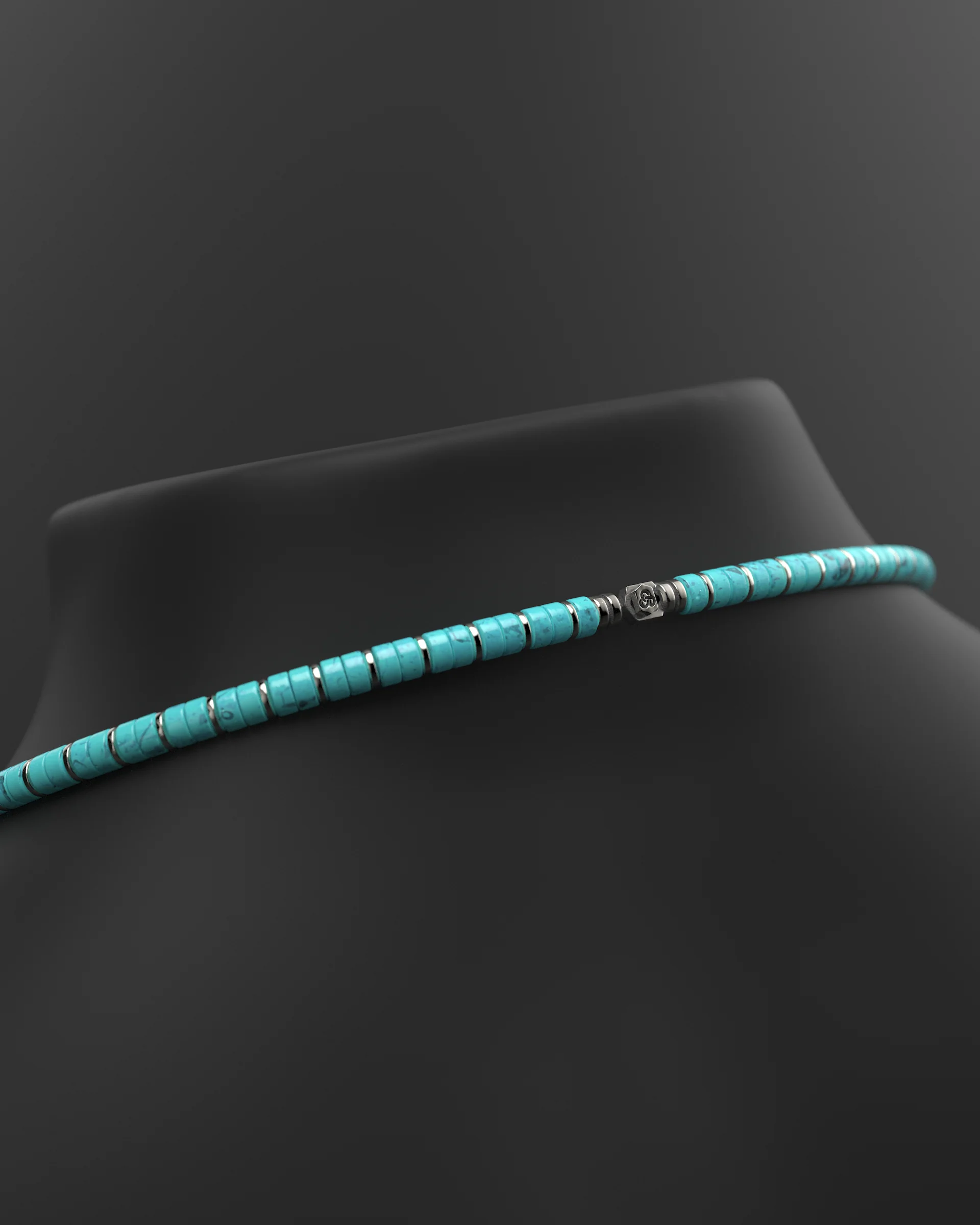 Turquoise Necklace #2 6mm | Spacer - Image 9
