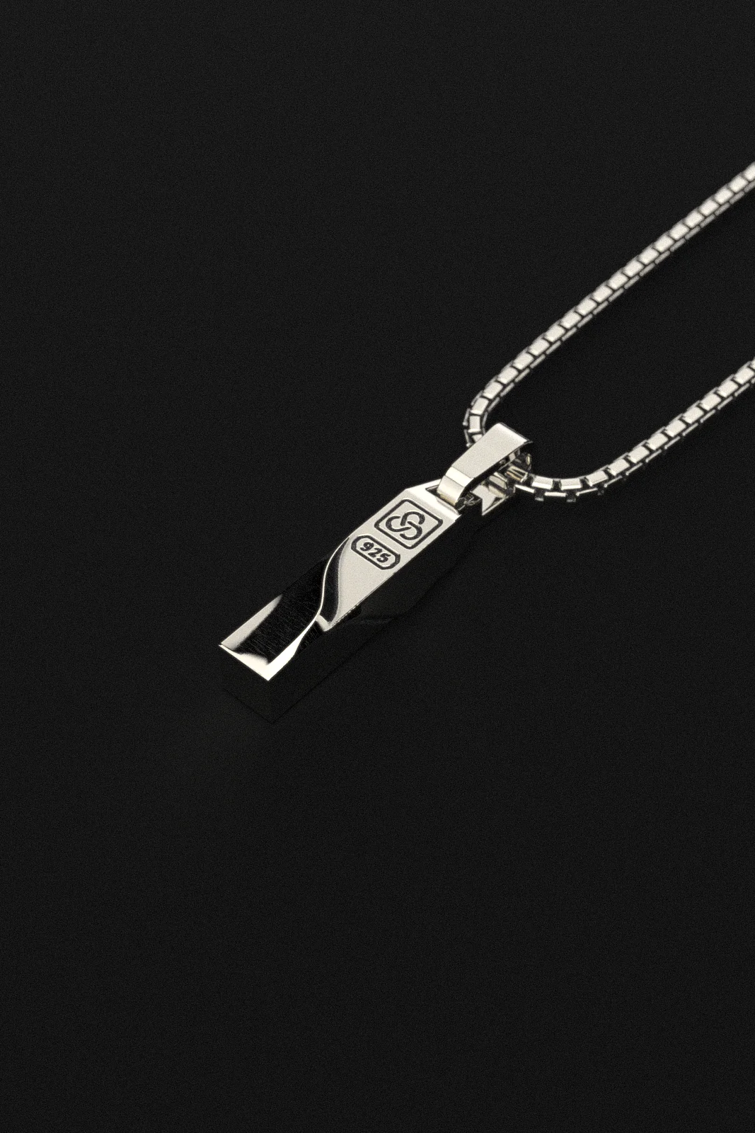 Waves Pendant + Round Box Chain - Image 5