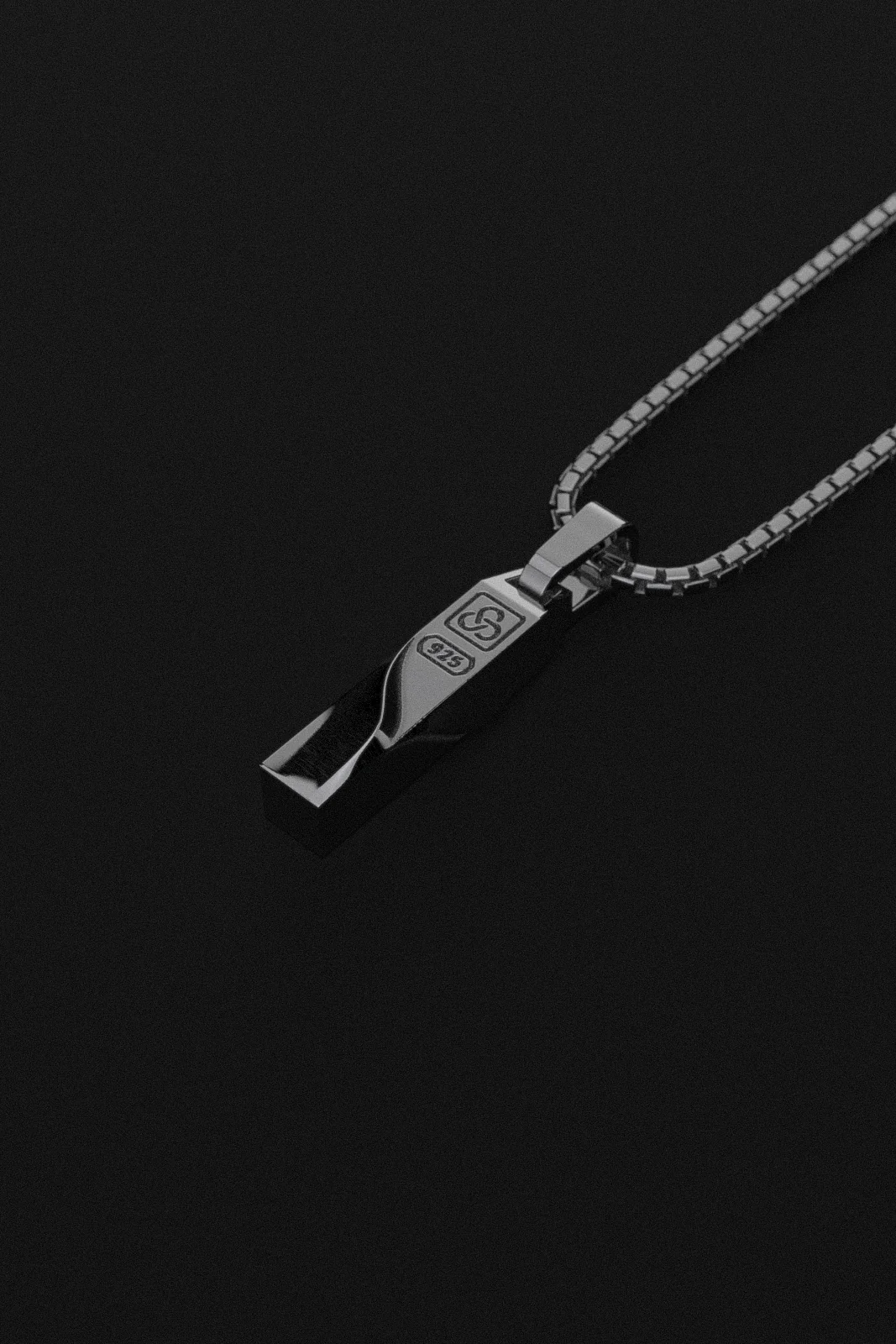 Waves Pendant + Round Box Chain - Image 9