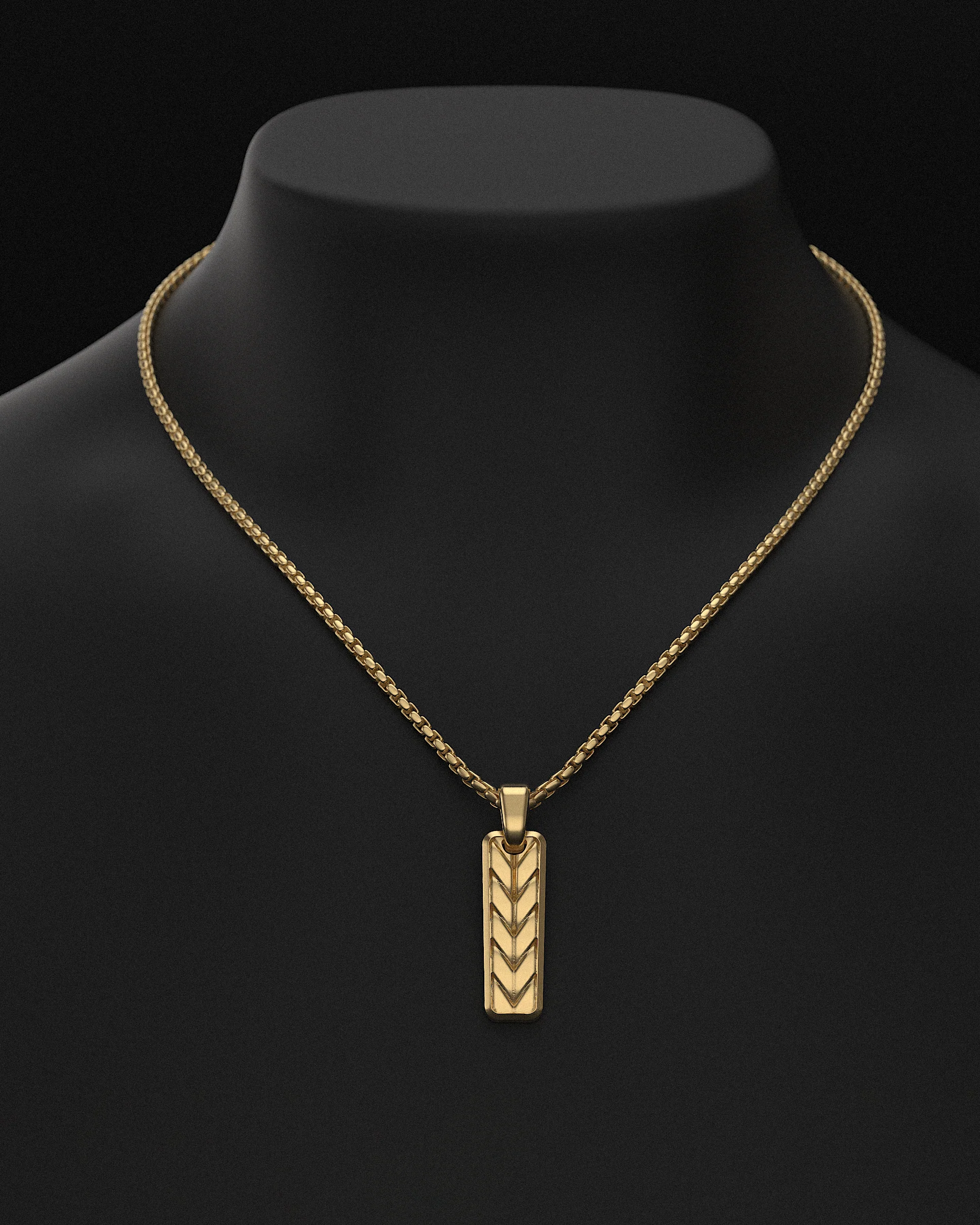 Woven Pendant + Round Box Chain - Image 3