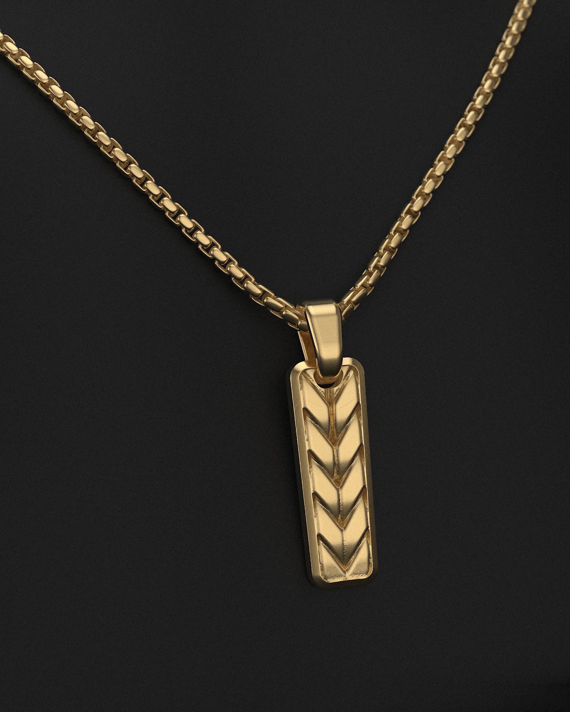 Woven Pendant + Round Box Chain - Image 4